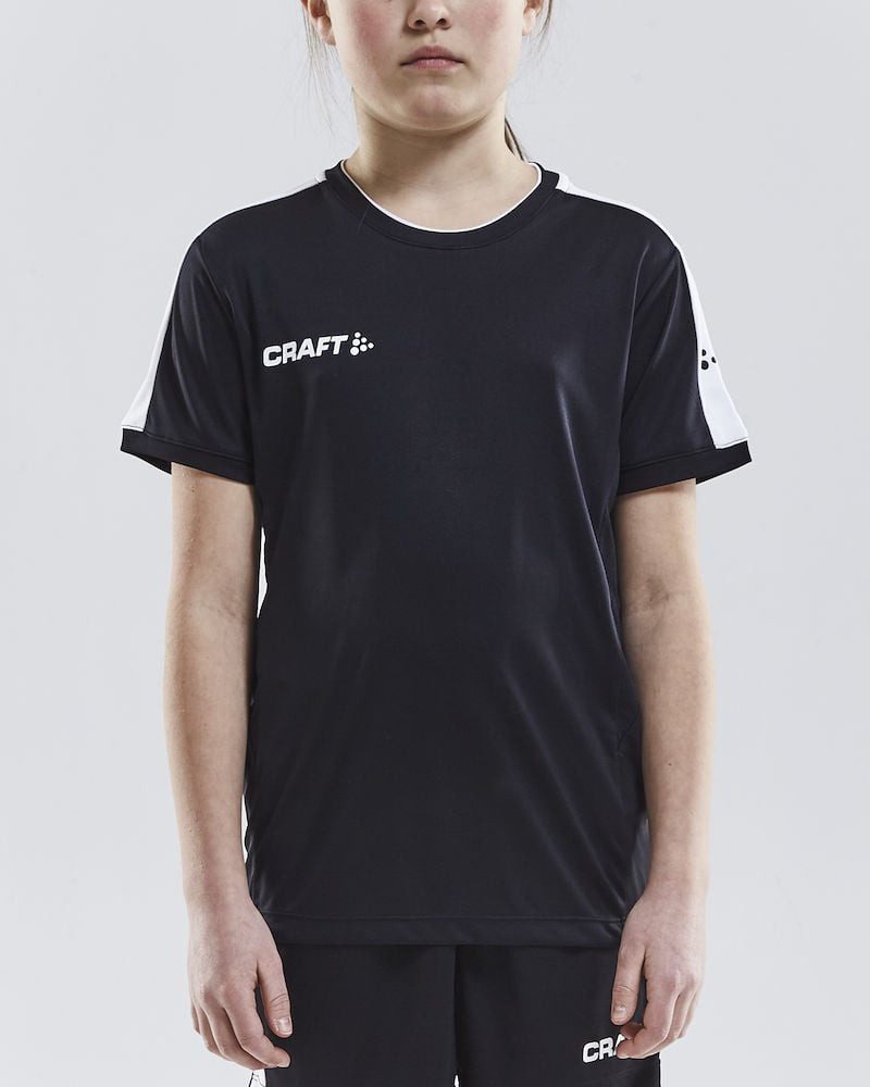 T-Shirt Progress Practise (100% Polyester) schwarz/weiss Kinder