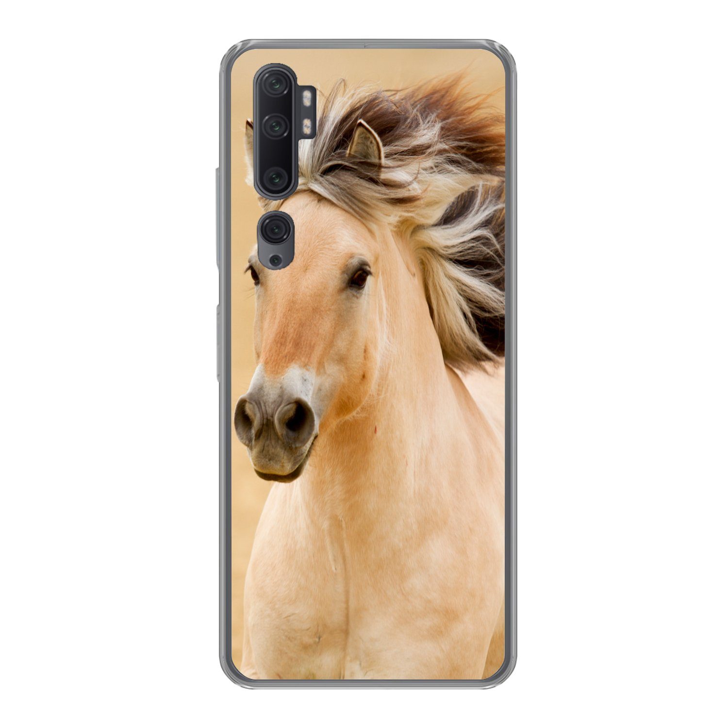 MuchoWow Handyhülle für Xiaomi Mi Note 10 Pro Pferde - Tiere - Mähne - Porträt