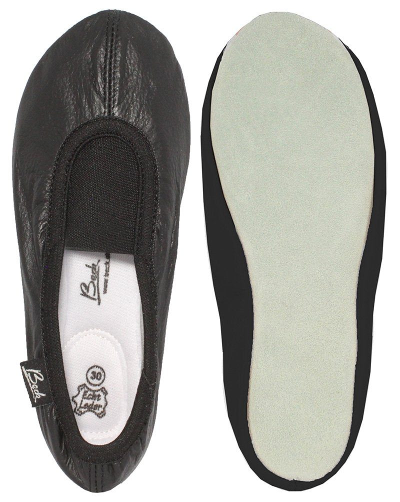 Schläppchen Echt-Leder mit Ledersohle Gymnastikschuh
