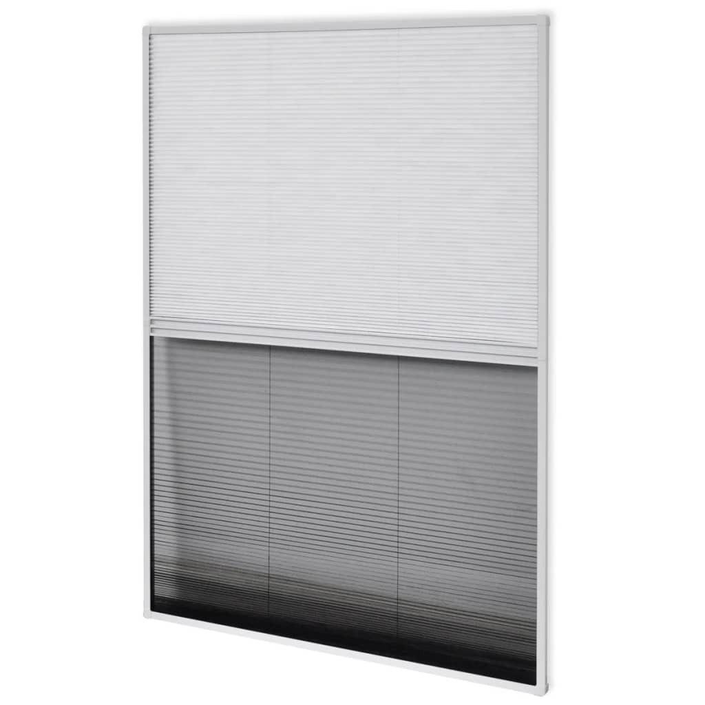 furnicato Moskitonetz Duo-Insektenschutz-Plissee 80 x 120 cm Weiß (1 St)