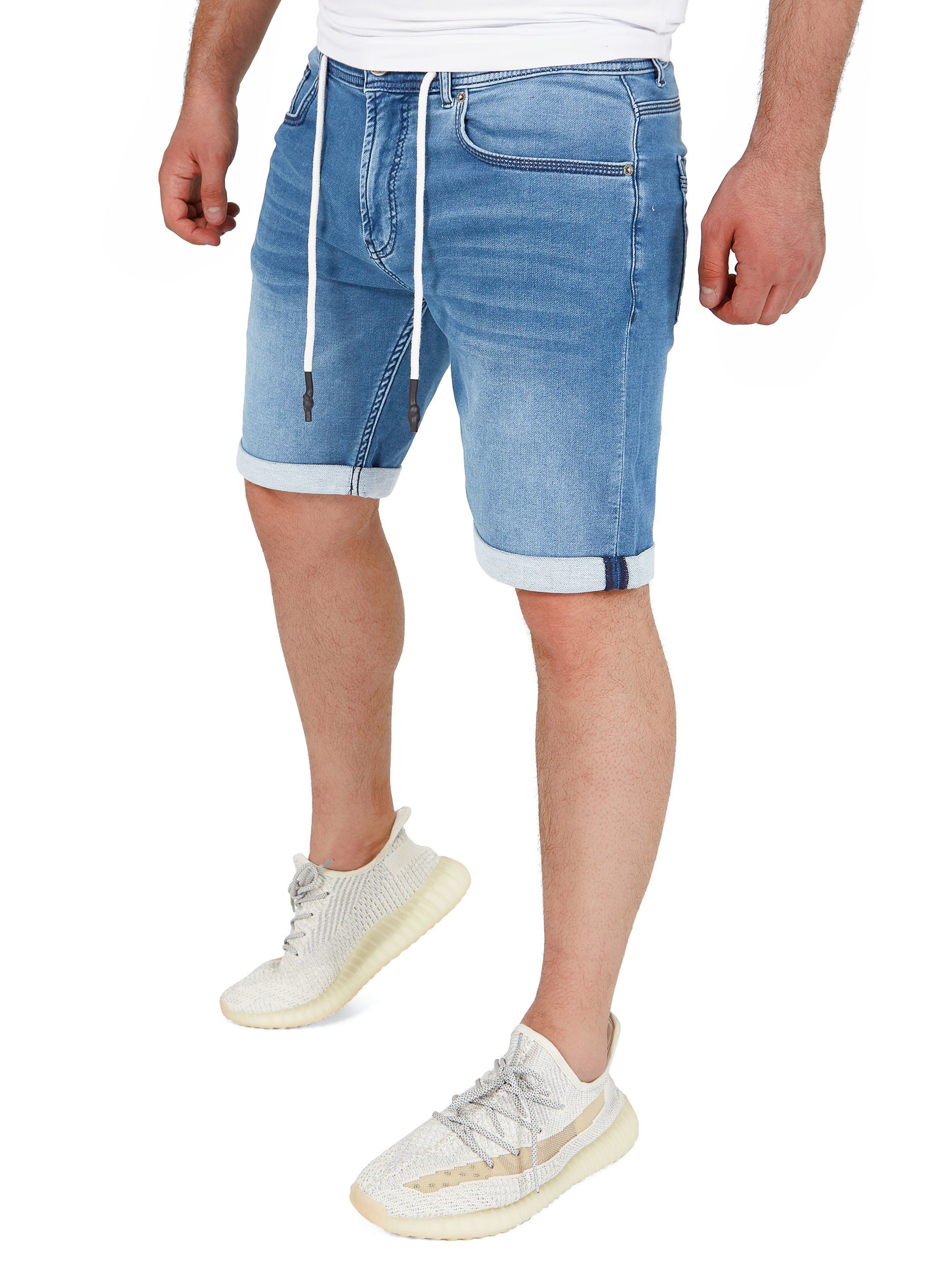 Yazubi Jeansshorts Henry lässige Sweatshorts mit Stretchanteil