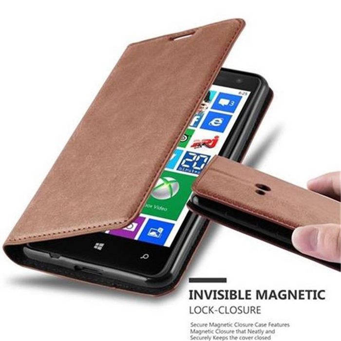 Cadorabo Handyhülle Book Invis. Magnet Nokia Lumia 625 Klappbare Handy Schutzhülle - Hülle - mit Standfunktion und Kartenfach
