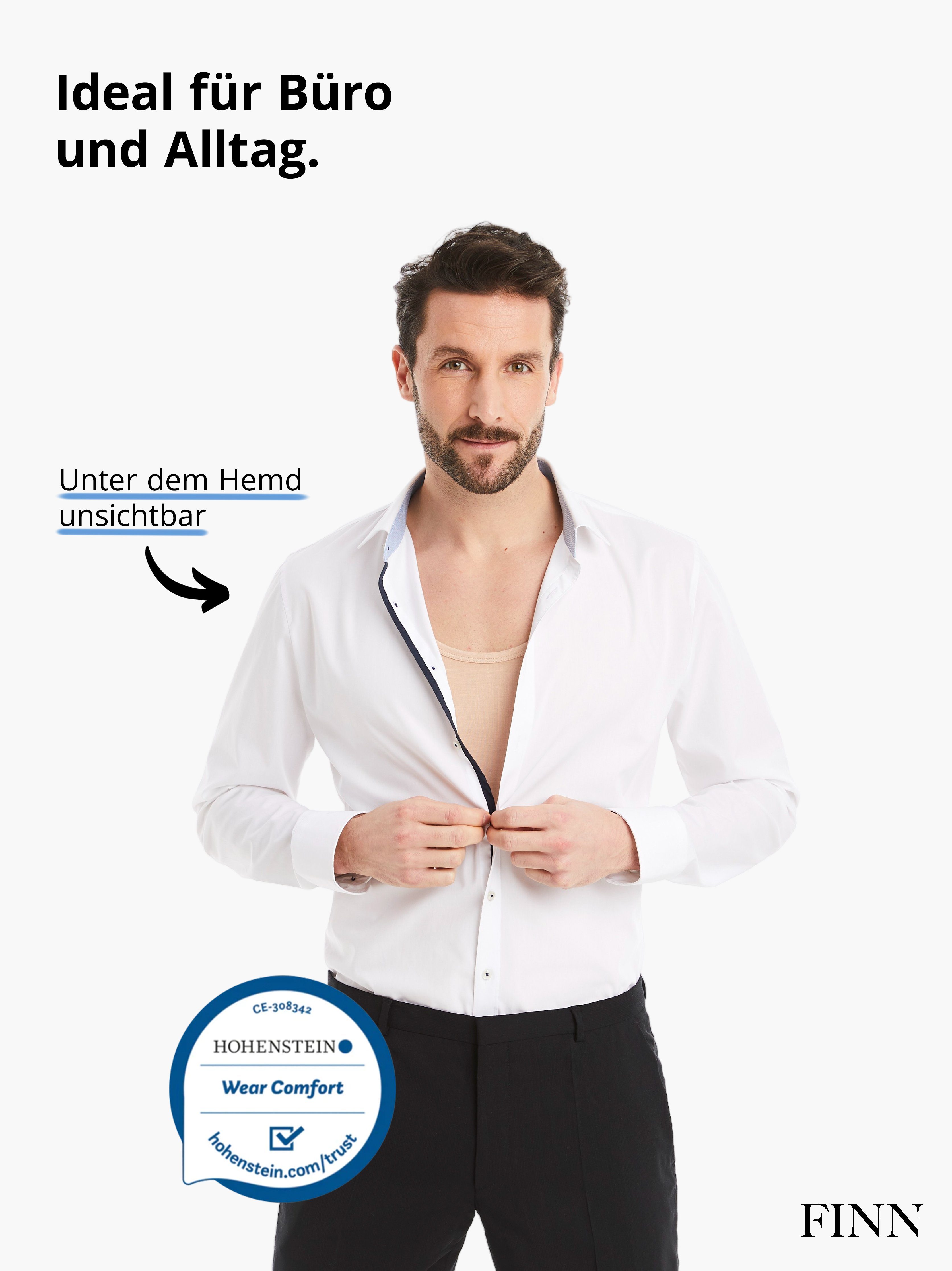 FINN Design Achselhemd Business Unterhemd Herren Ärmelloses Tank-Top Das perfekte Achsel-Shirt für Männer unter Hemd und Anzug
