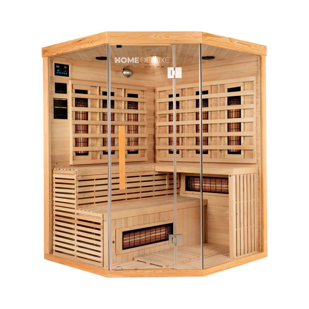 DEKO VERTRIEB BAYERN Infrarotkabine LED Infrarotkabine 150x150x200 Infrarotsauna Wärmekabine Vollspektrum