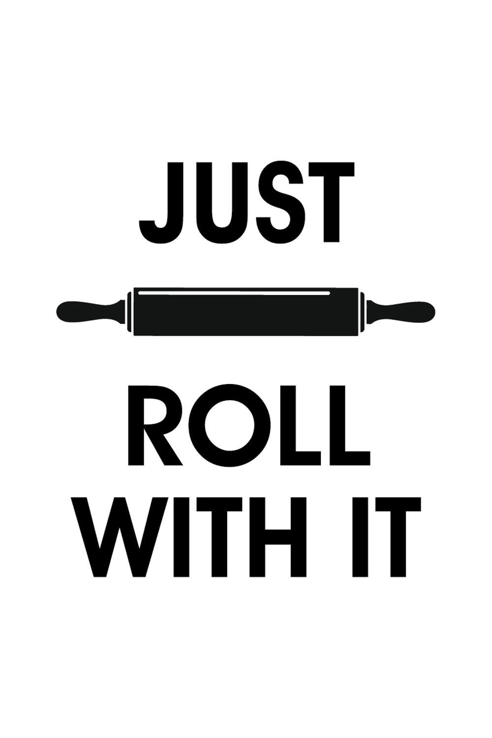 queence Wanddekoobjekt JUST ROLL WITH IT, Stahlschild, Blechschild, Spruch, Witzig, Wanddeko, retro, 20x30cm