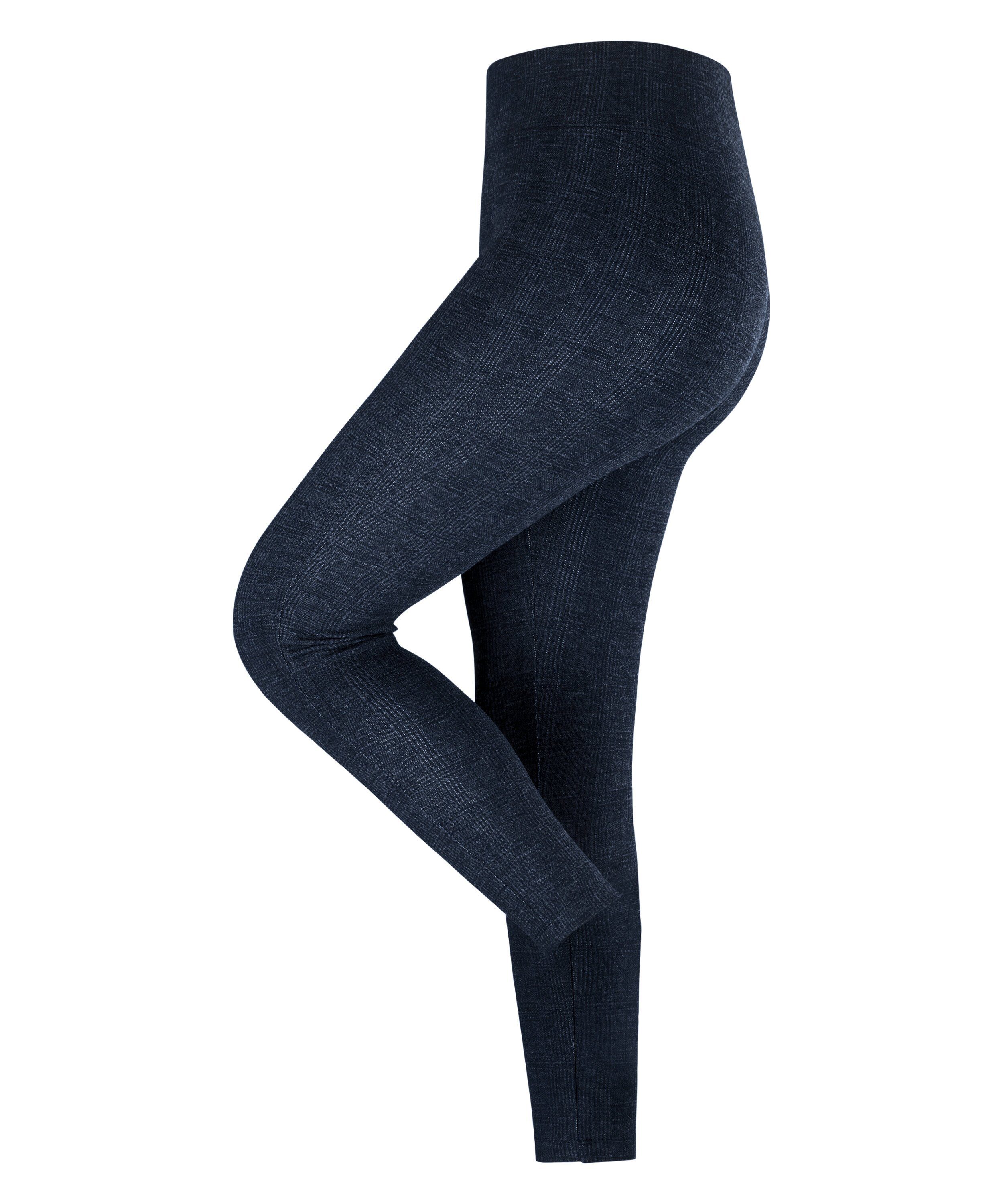 Esprit Feinstrumpfleggings Check (1 St) mit Komfort-Bündchen