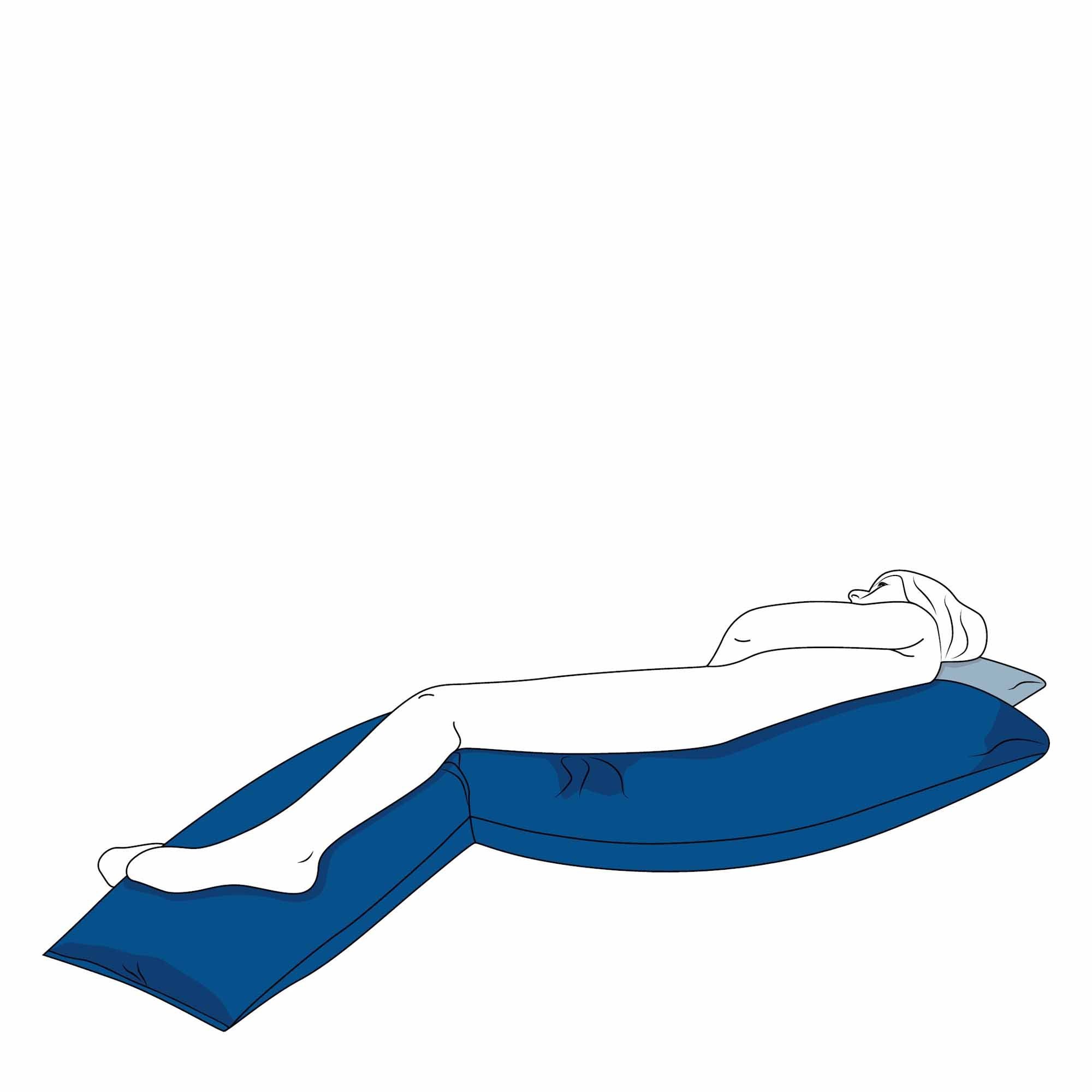 Softline Healthcare Products Lagerungskissen CAREPUR Seitenlagerungskissen, Größe S, 140 x 26 cm, orange