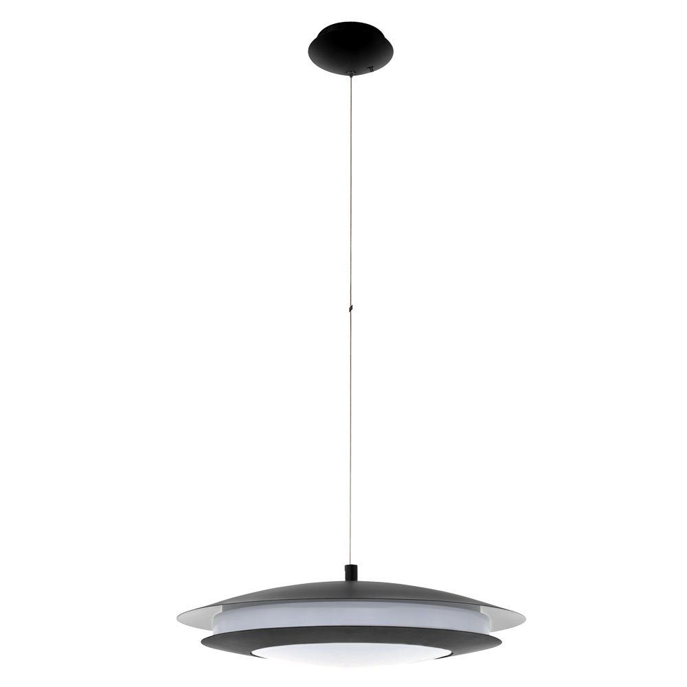 EGLO LED-Hängeleuchte, LED-Leuchtmittel fest verbaut, Kaltweiß, Warmweiß, Neutralweiß, Tageslichtweiß, Farbwechsel, Deckenlampe Esszimmerleuchte RGB LED dimmbar Smart Home schwarz weiß