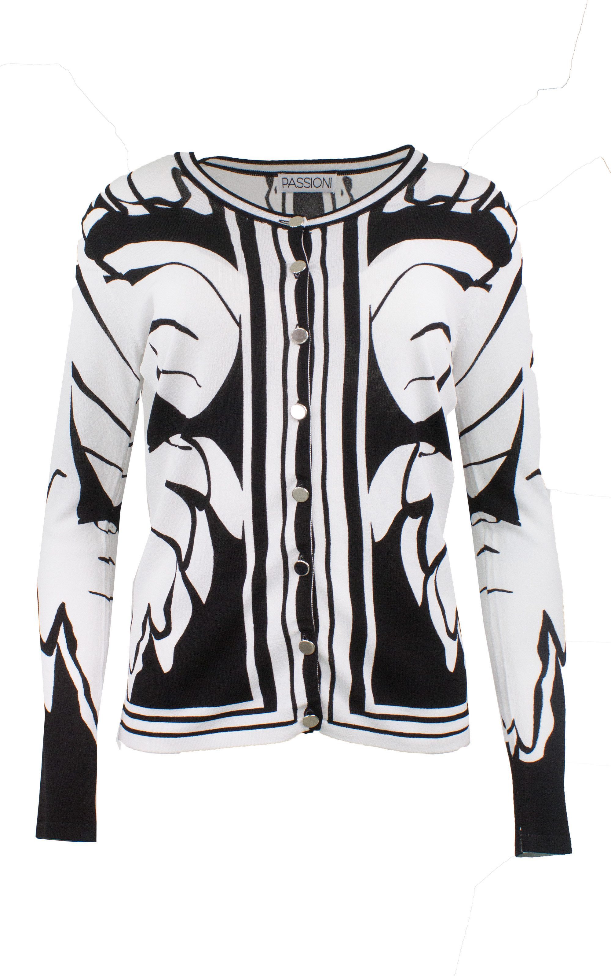 Passioni Cardigan Cardigan mit grafischem schwarz-weißem günstig online kaufen