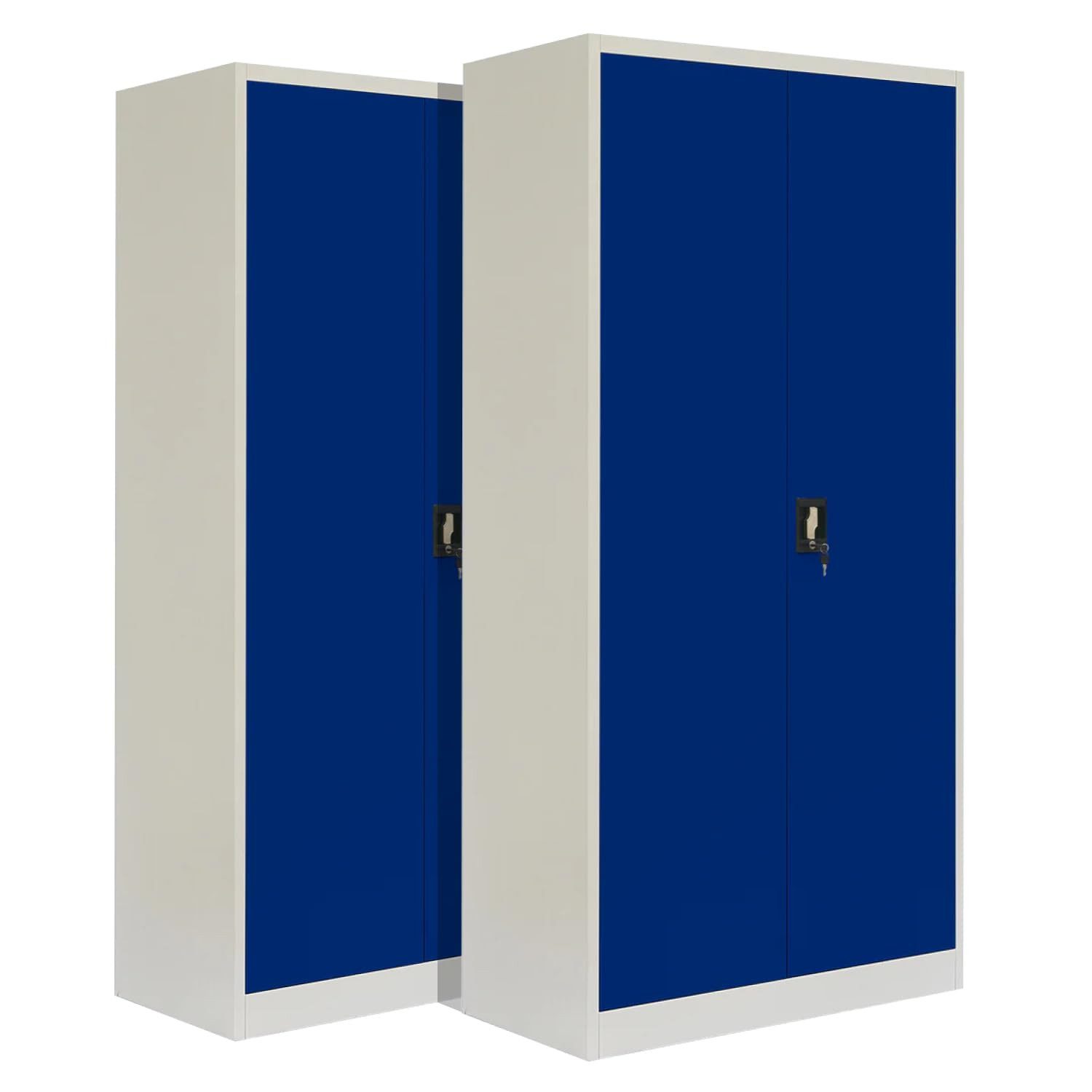 LagerZwei Aktenschrank Mehrzweckschrank 185x90x40 cm (Set, 2-St) abschließbar
