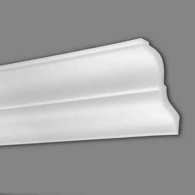 PROVISTON Stuckleiste Polystyrol, 78 x 87 x 2000 mm, Weiß, Deckenleiste