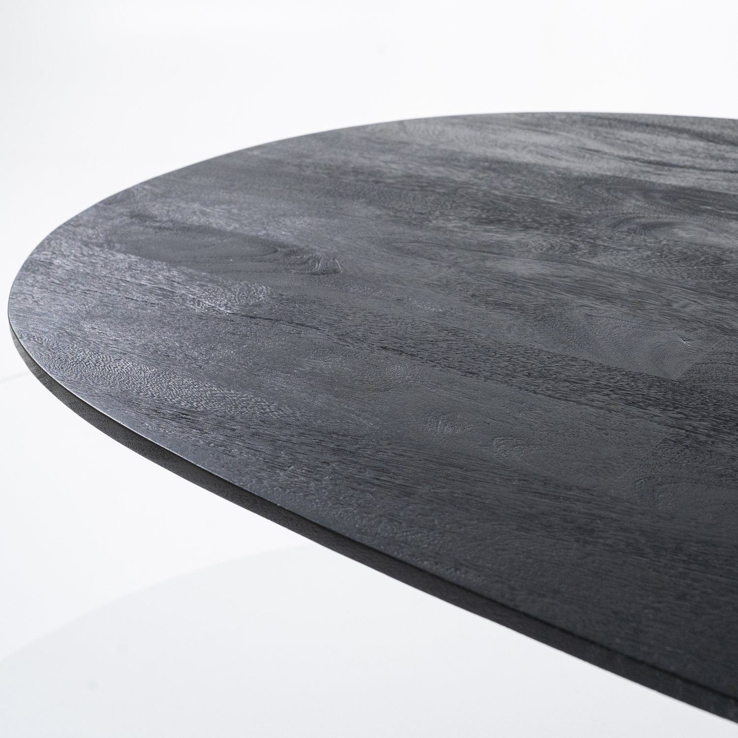 Holz Esszimmertisch LEVEN massiv oval cm schwarz 300 Mango Lifestyle Esstisch
