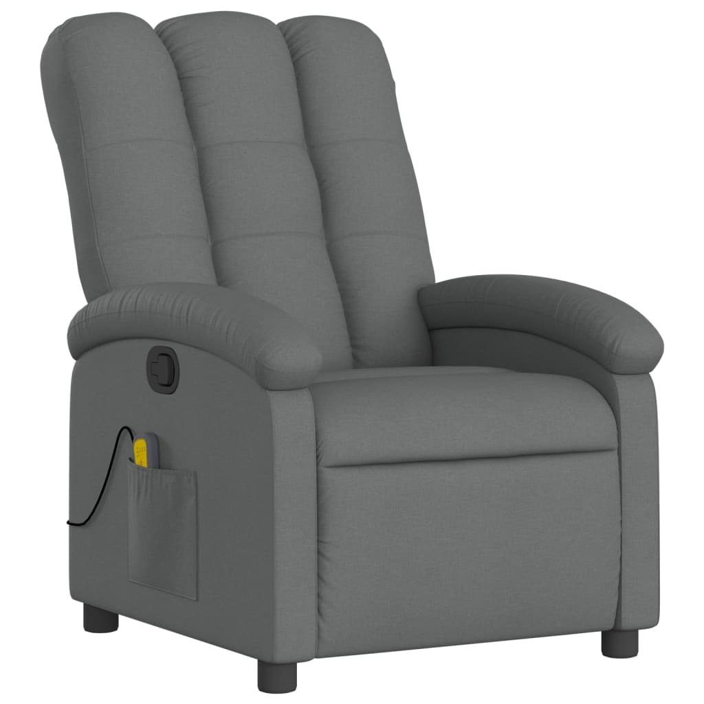 vidaXL Sessel Massage-Relaxsessel, Stoff, Dunkelgrau (1-St) günstig online kaufen