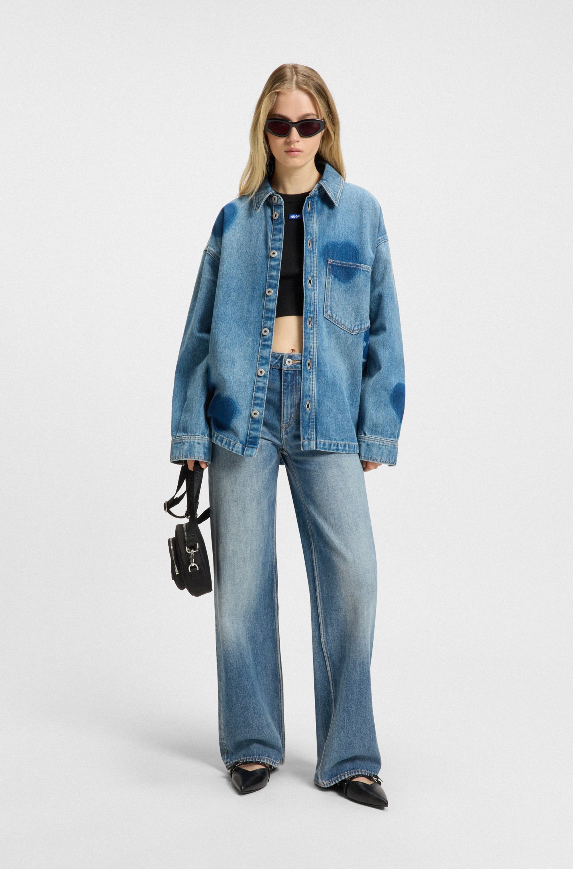 HUGO 5-Pocket-Jeans Gamala Mid Rise im Baggy Fit
