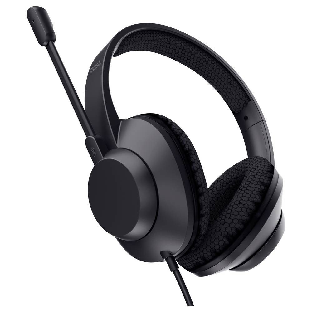 Trust Kopfhörer-Audiochip kabelgebunden Schwarz Noise Cancelling 25462 Kopfhörer