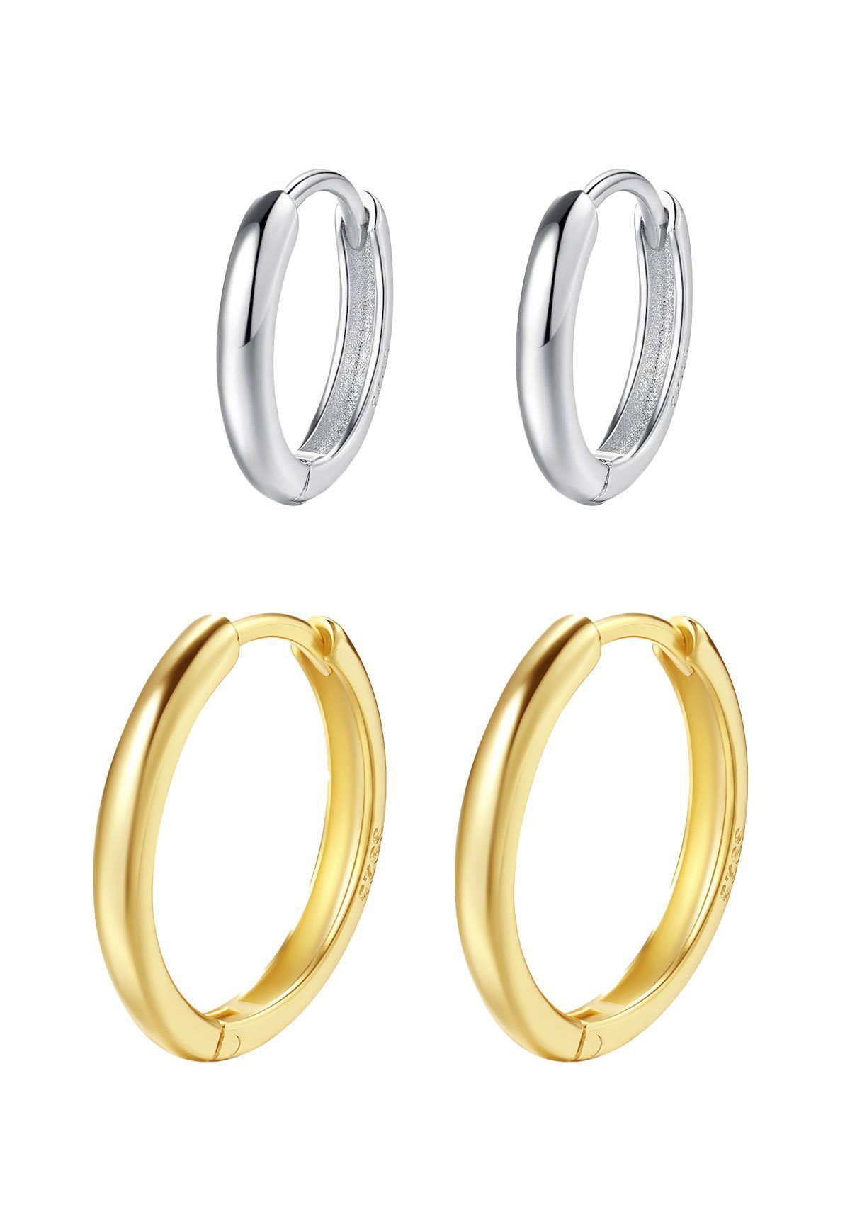 Creolen-Set Damen 4-tlg., Bicolor