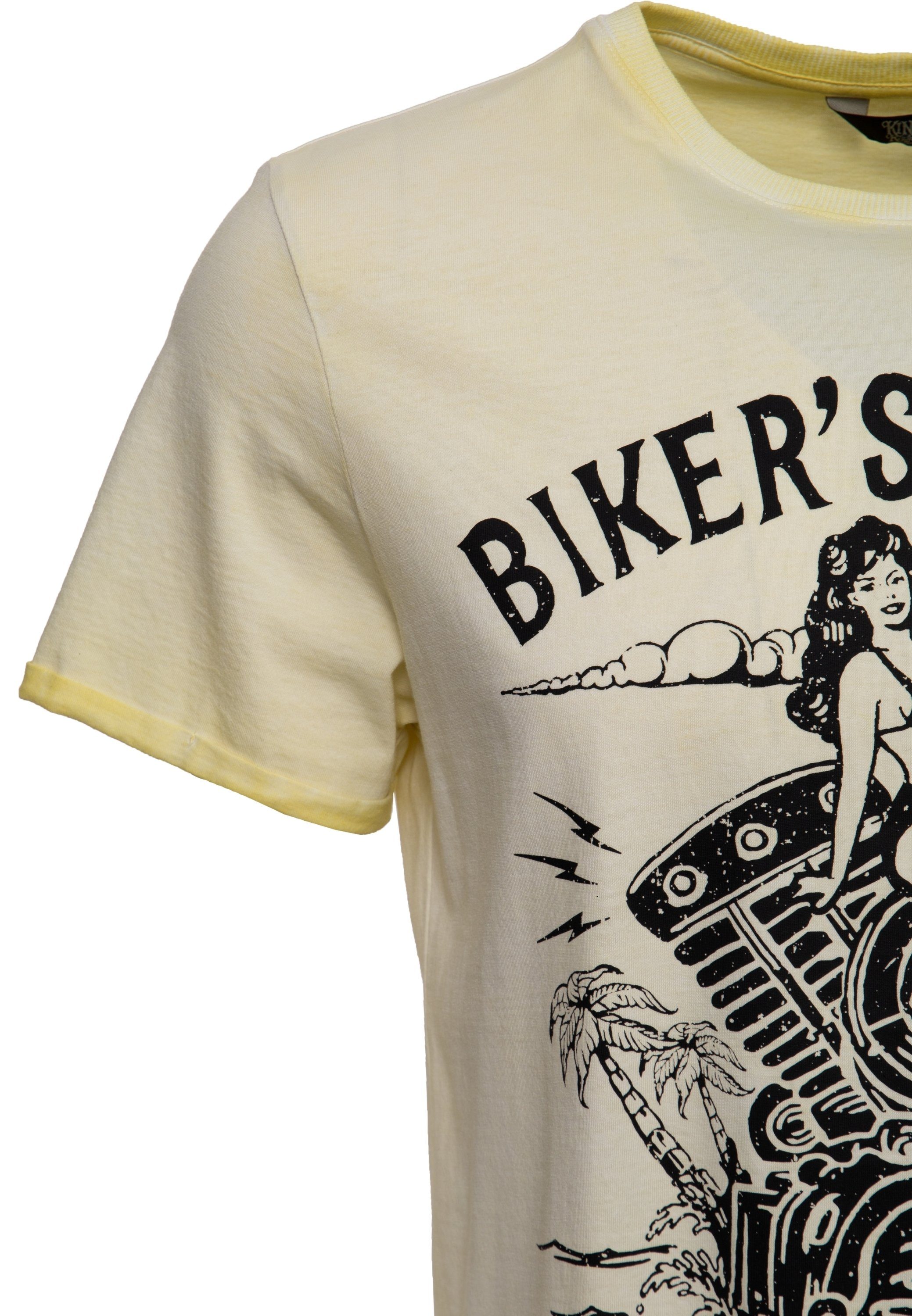 KingKerosin Island Print mit T-Shirt Bikers Pin Up