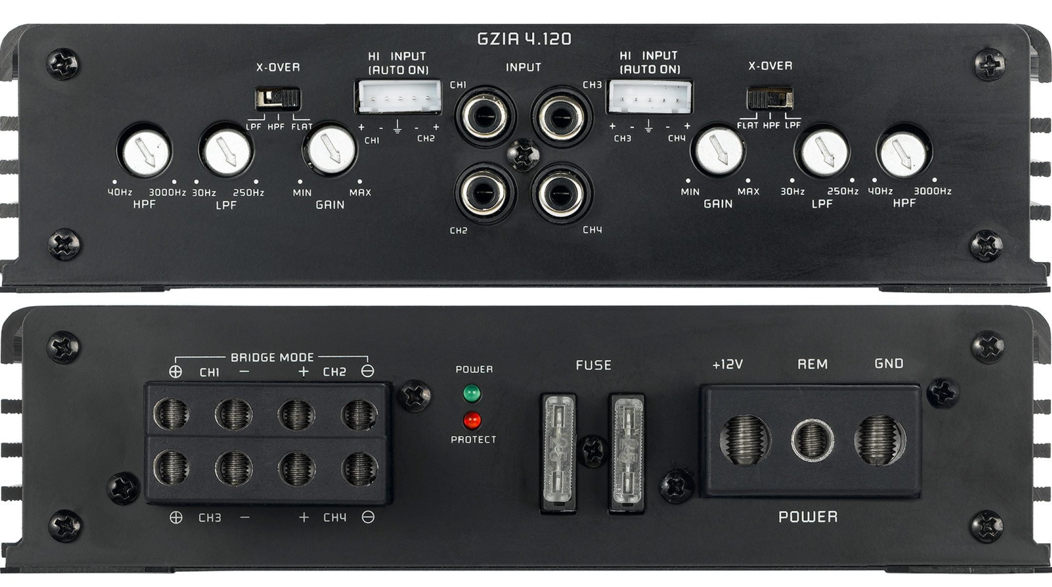 Ground Zero GZIA 4.120 4-Kanal High-Quality Class A B Verstärker 480 Watt RMS Endverstärker (Anzahl Kanäle: 4)
