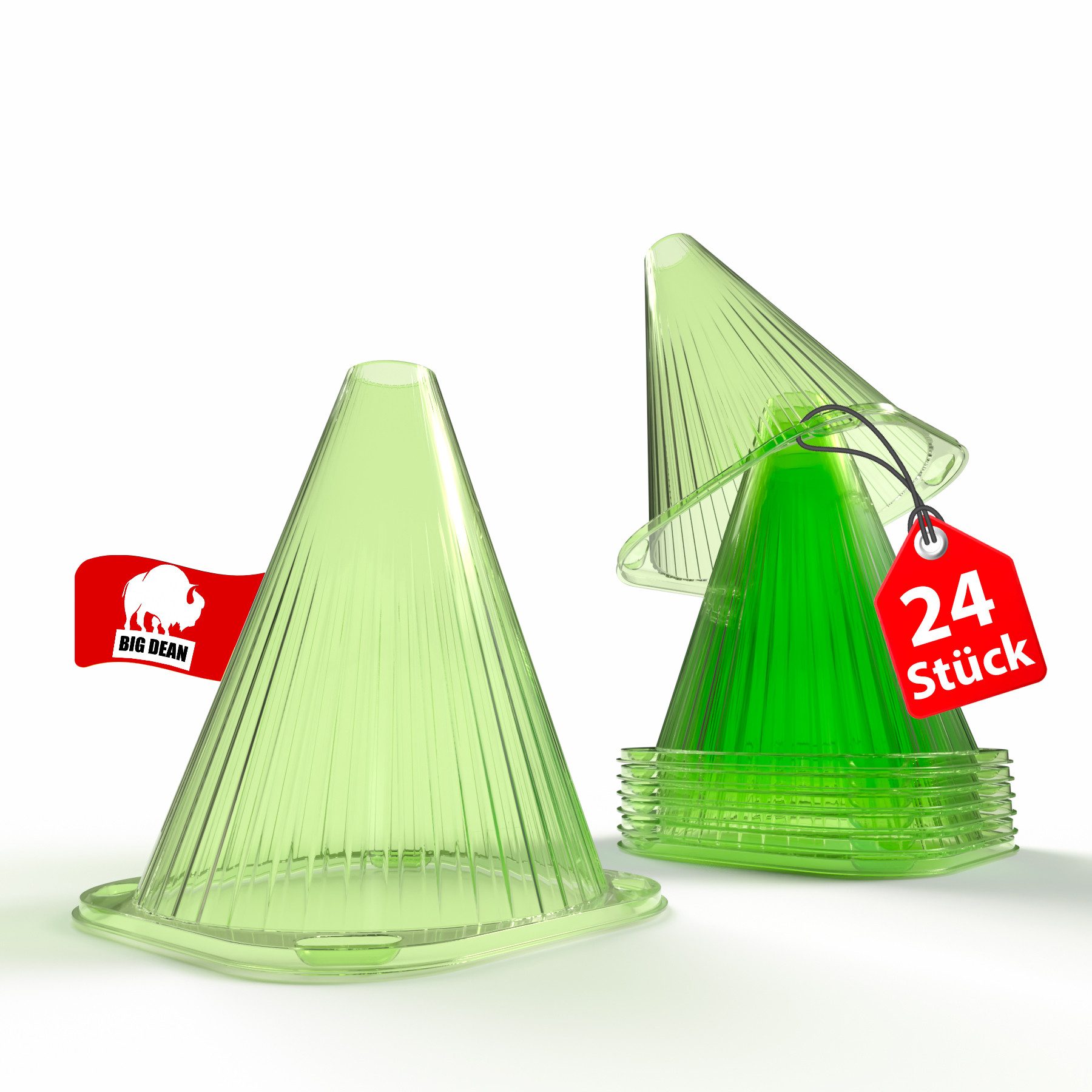 Anzuchtdeckel Pflanzenhut 24 Stück Pflanzhilfe Pflanzglocke grün Frostschutz