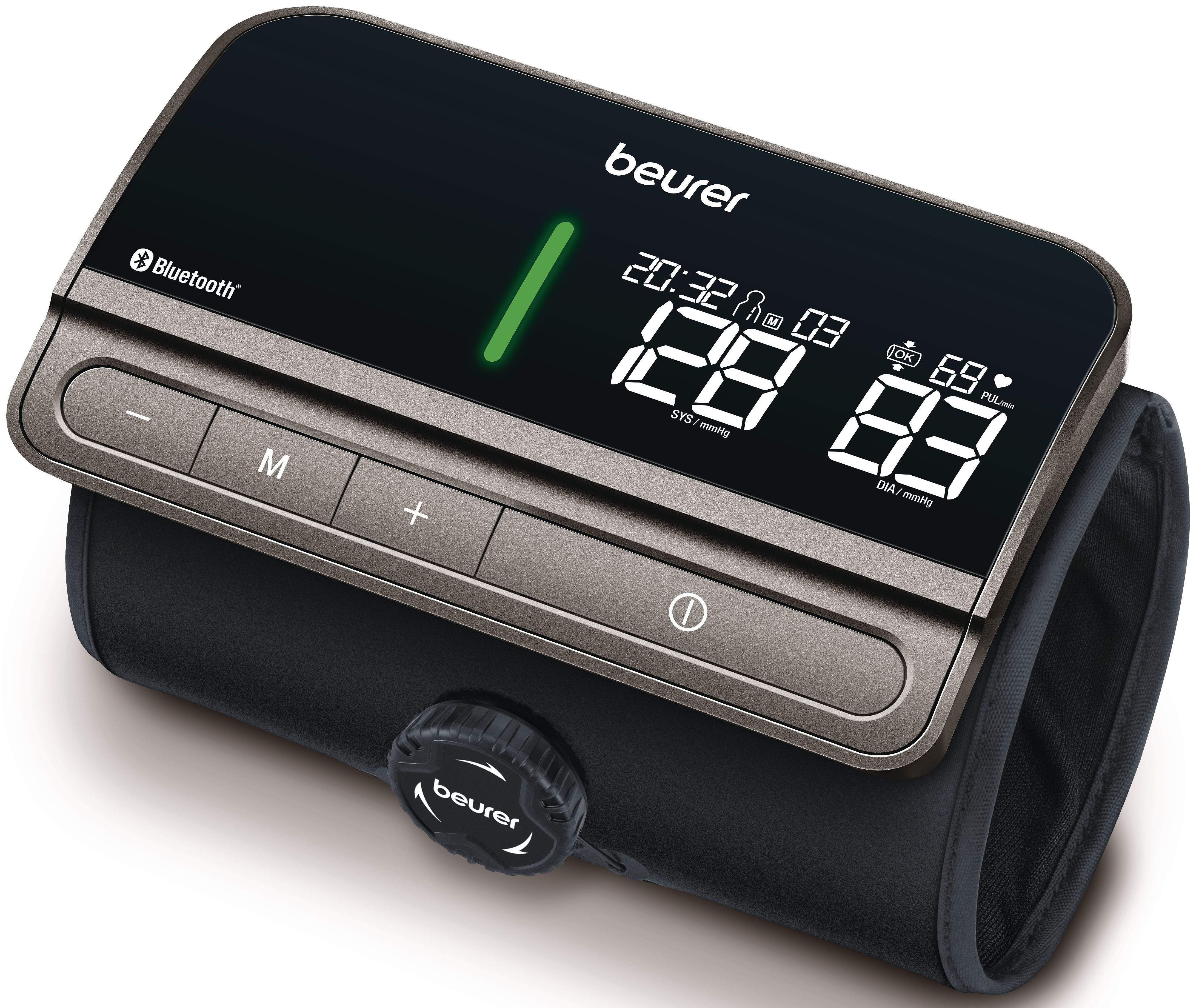 BEURER Oberarm-Blutdruckmessgerät BM 81 easyLock für einfache Messung ohne Kabel und Schläuche, Manschette anlegen, festdrehen und direkt die Messung starten