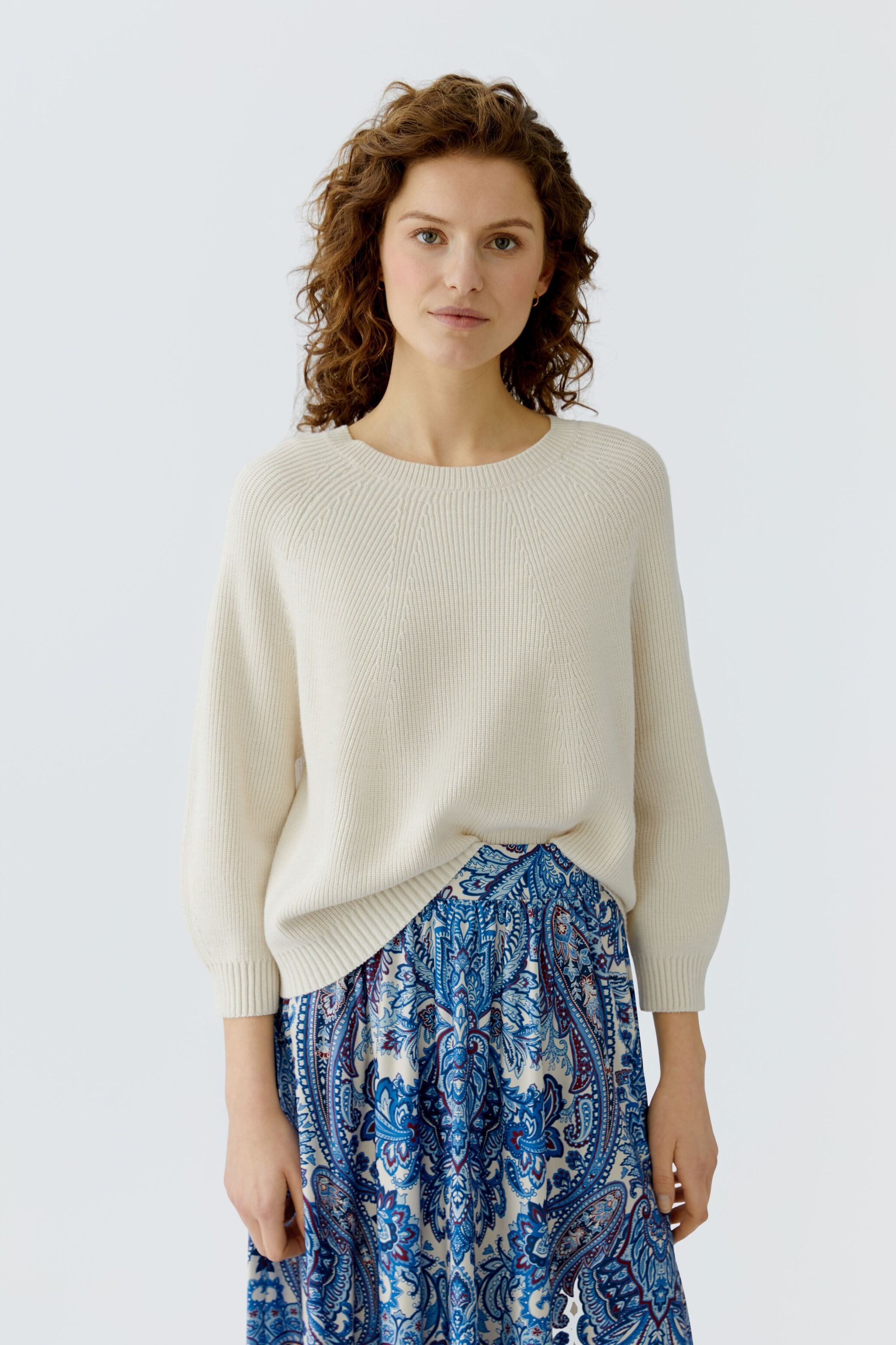 Oui Rundhalspullover