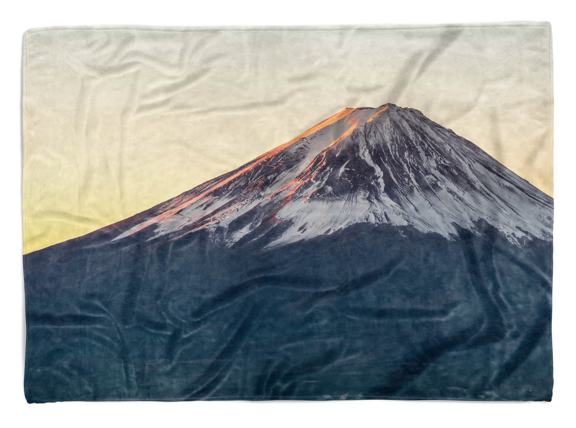 Vulkan Handtücher Kuscheldecke Handtuch Japan, Strandhandtuch Art Baumwolle-Polyester-Mix Sinus Saunatuch Handtuch Fuji mit Fotomotiv (1-St),