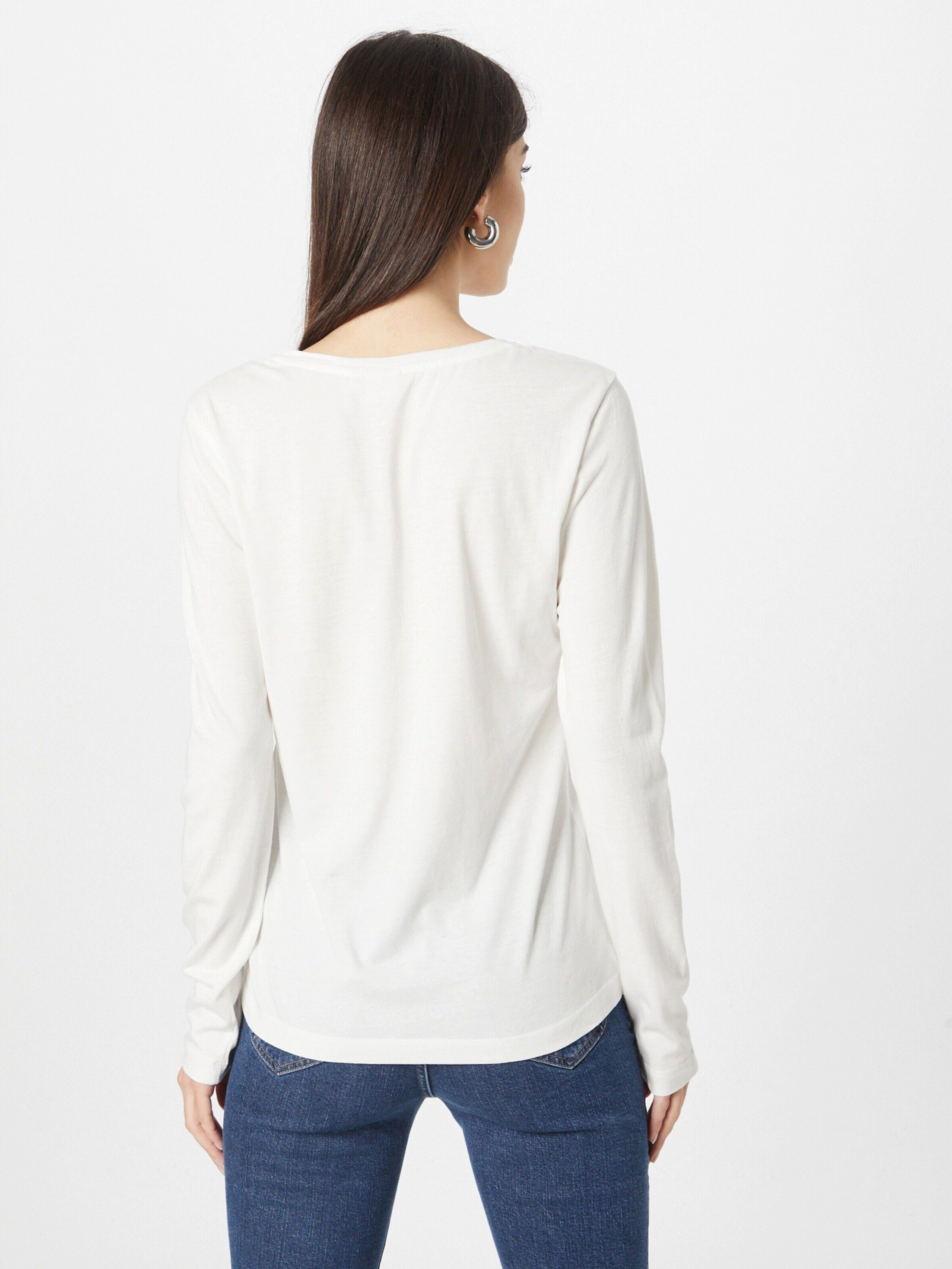 Plain/ohne Naia Cream (1-tlg) Langarmshirt Details