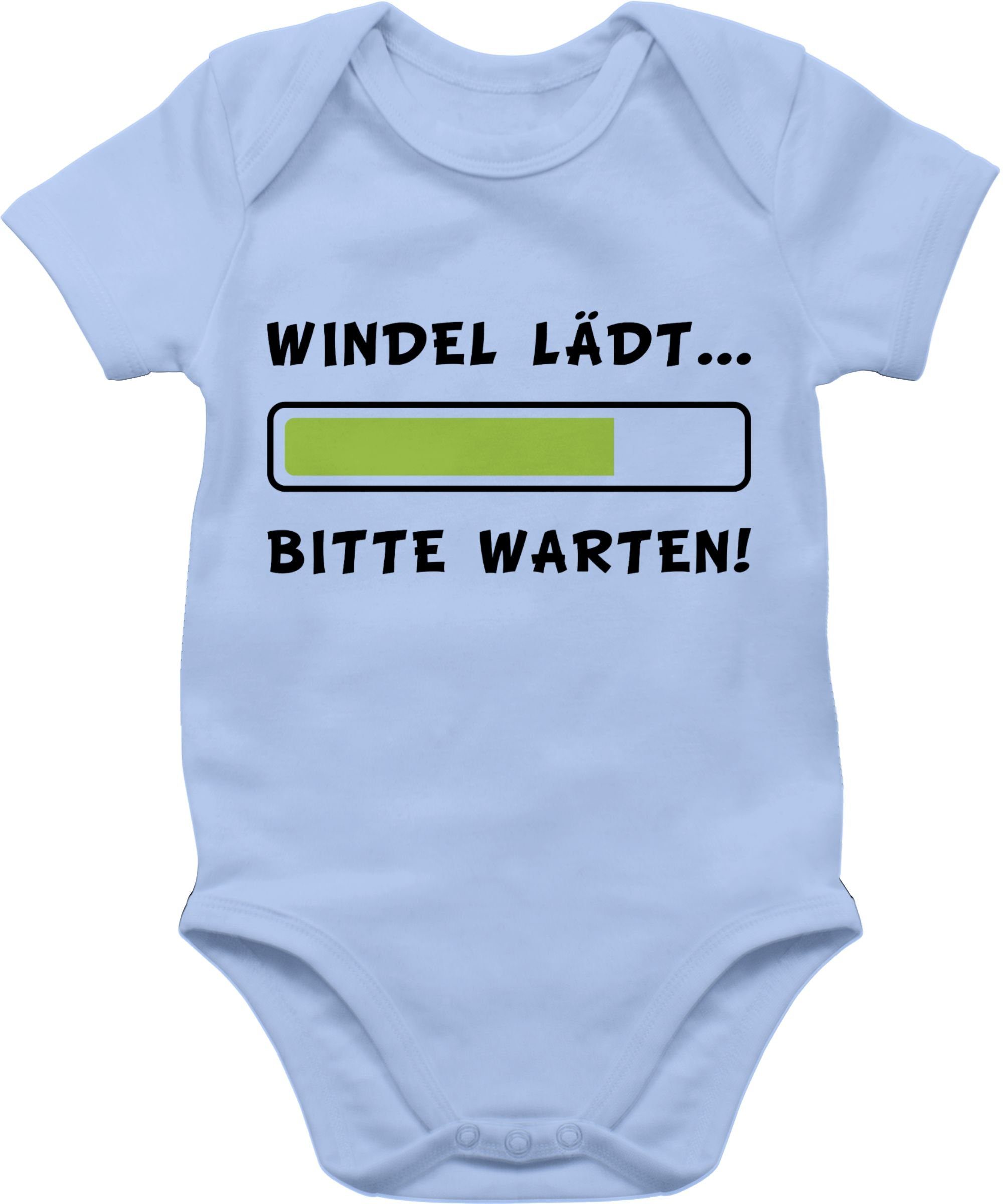 Baby Windel Shirtbody lädt Babyblau Sprüche Shirtracer 2