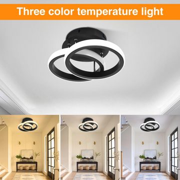 BlingBin LED Deckenleuchte 3 Farbtemperaturen Einstellbar Modern Deckenlampe 16*2W, LED fest integriert, Warm, Weiß, Neutralweiß, Deckenbeleuchtung Lampen Innen für Flur, Balkon, Küche