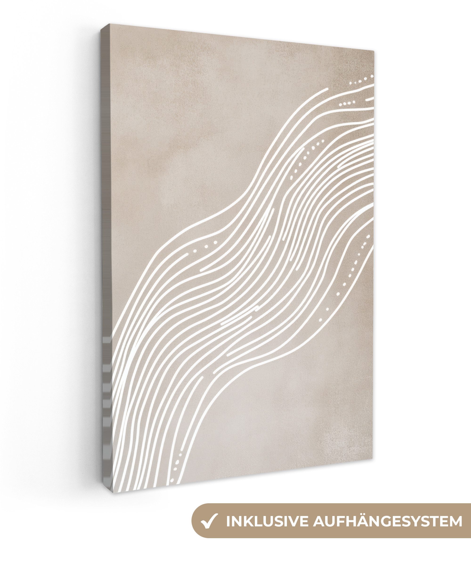 OneMillionCanvasses® Leinwandbild Wellenlinien - Fließend - günstig online kaufen