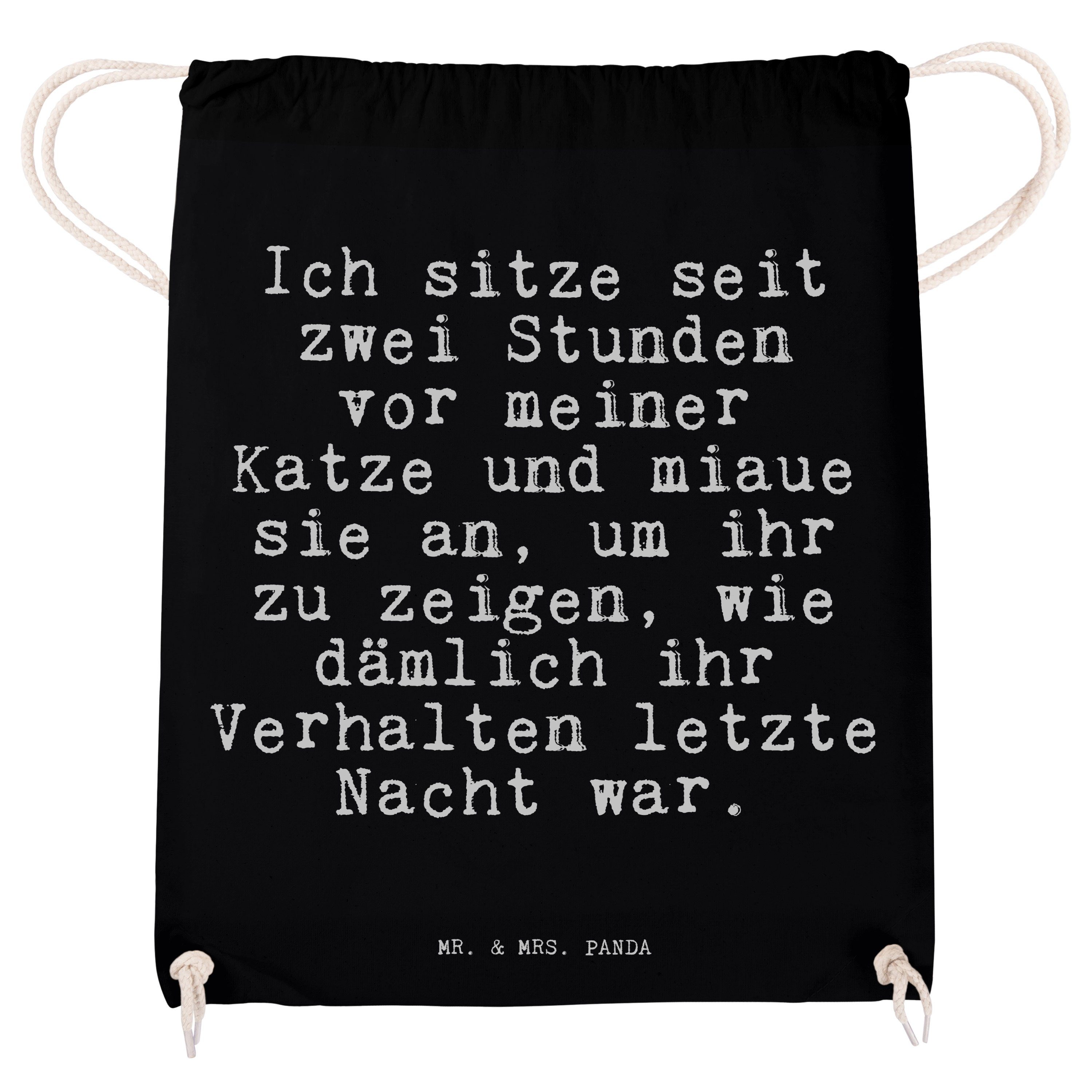 seit Mr. - Panda Ich Sporttasche Mrs. Geschenk, zwei... Partner, Schwarz (1-tlg) sitze Beutel, - & Sportta