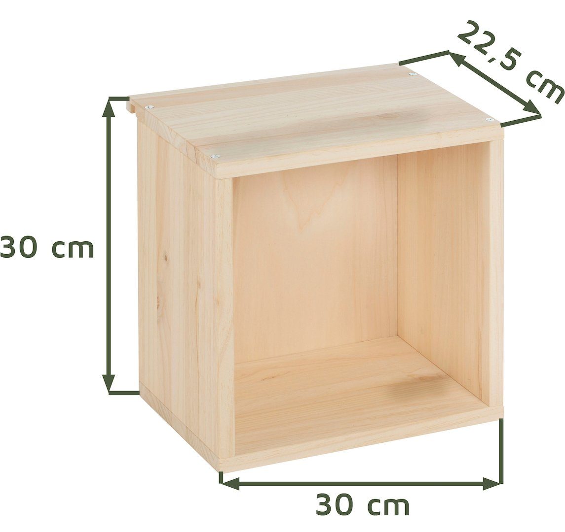 Astigarraga Kit Line Wandregal Tetris Wandregal - Würfel 30x30 cm, Vollholz günstig online kaufen