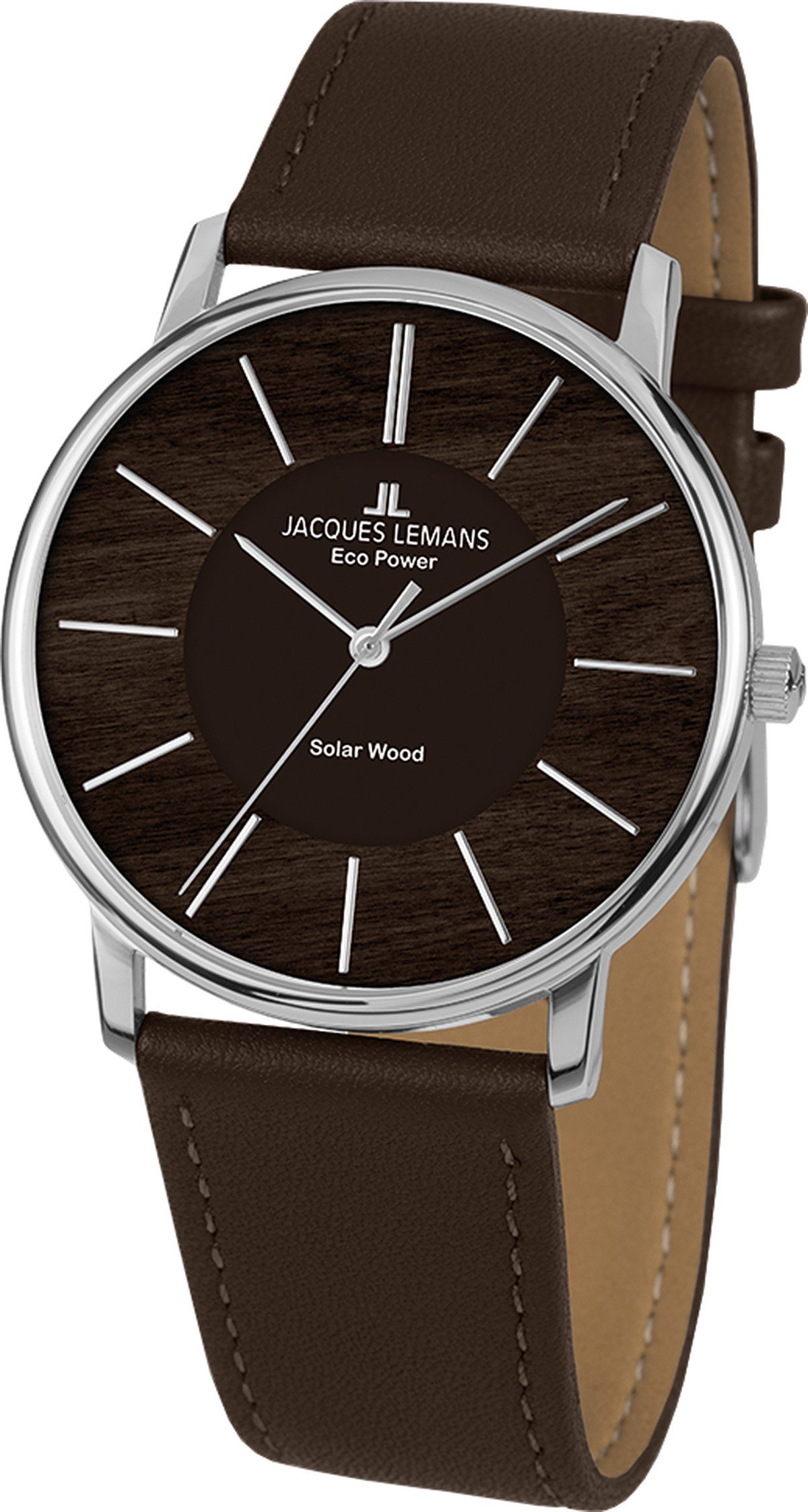 Jacques Lemans Solaruhr Eco Power Solar Wood, 1-2105A silber