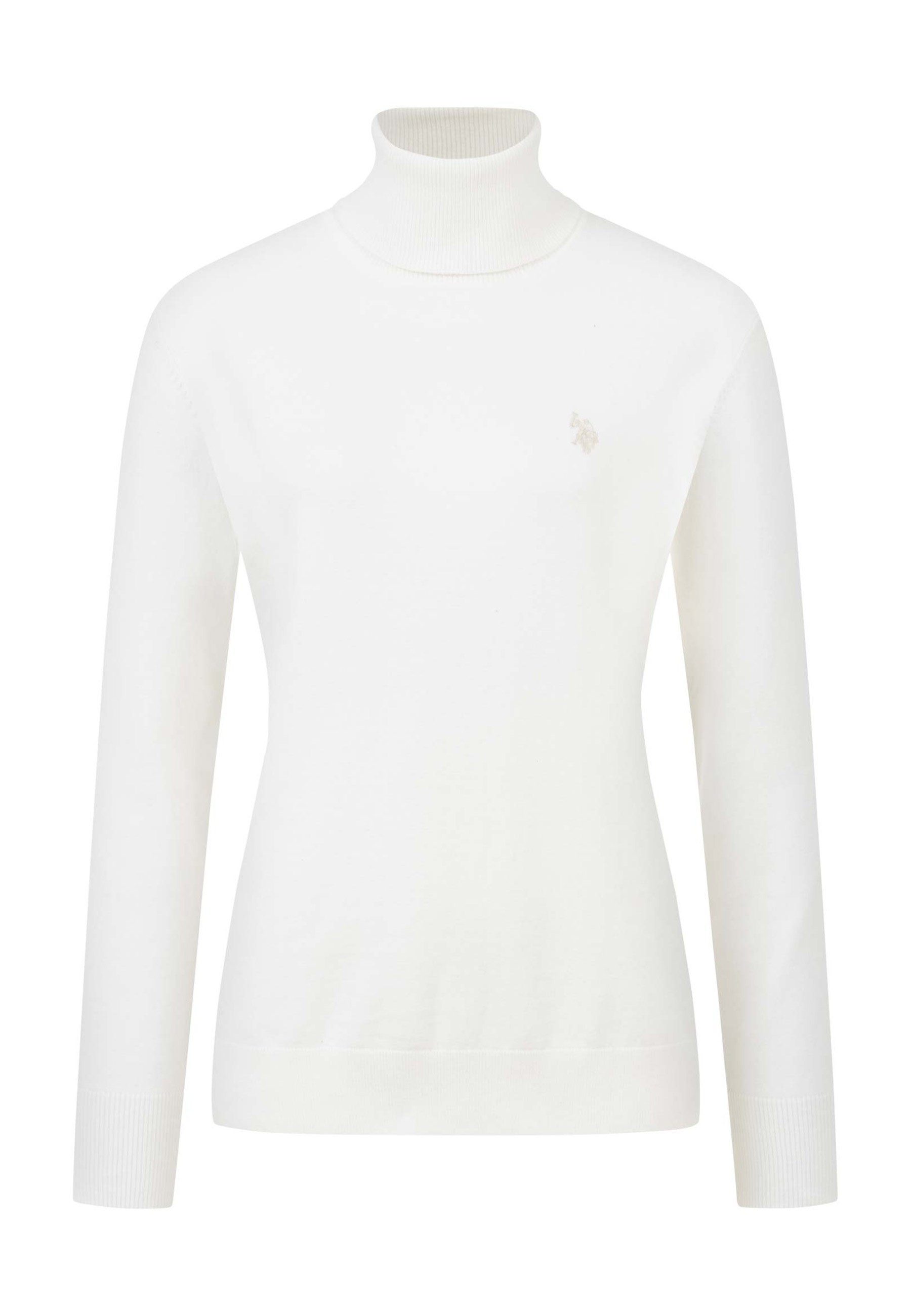 U.S. Polo Assn. Rundhalspullover mit Stickereidetails und schmalen Ärmeln Angenehm wärmender Damenpullover mit hochgeschlossenem Ausschnitt – Bild 5 von 5