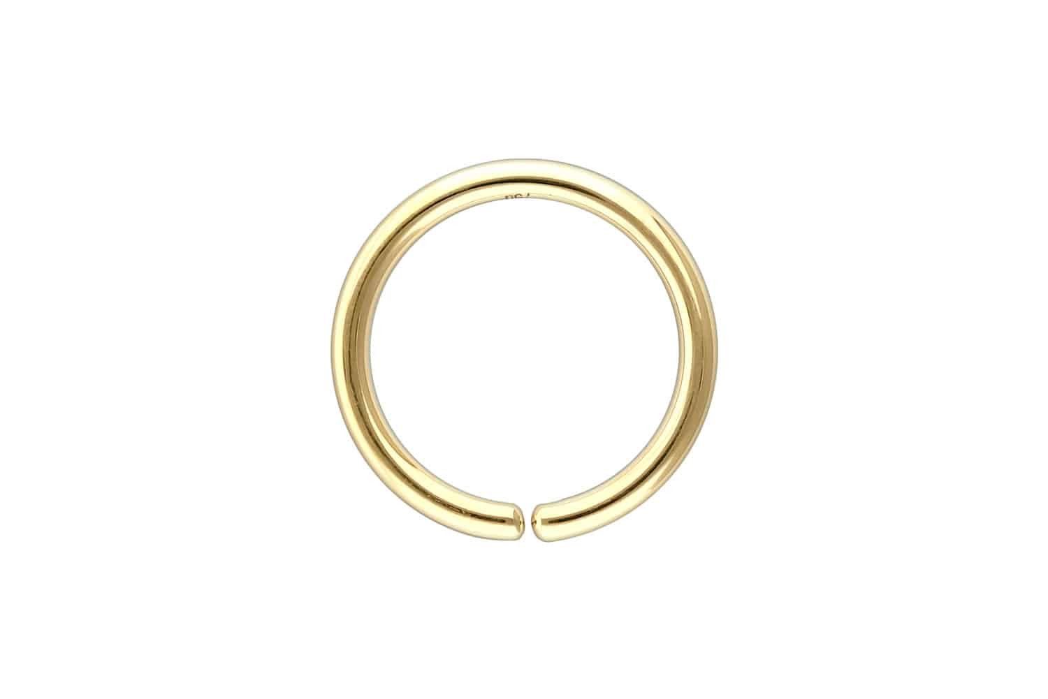 PIERCINGLINE Nasenpiercing 18 Karat Gold O-Ring - biegbar (Biege-Ringe, 1-tlg)