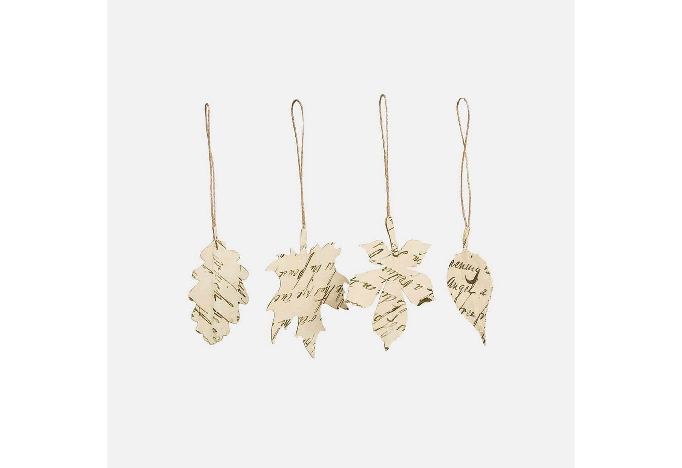 Mirabeau Dekoobjekt Anhänger 4er Set Fleuriene creme