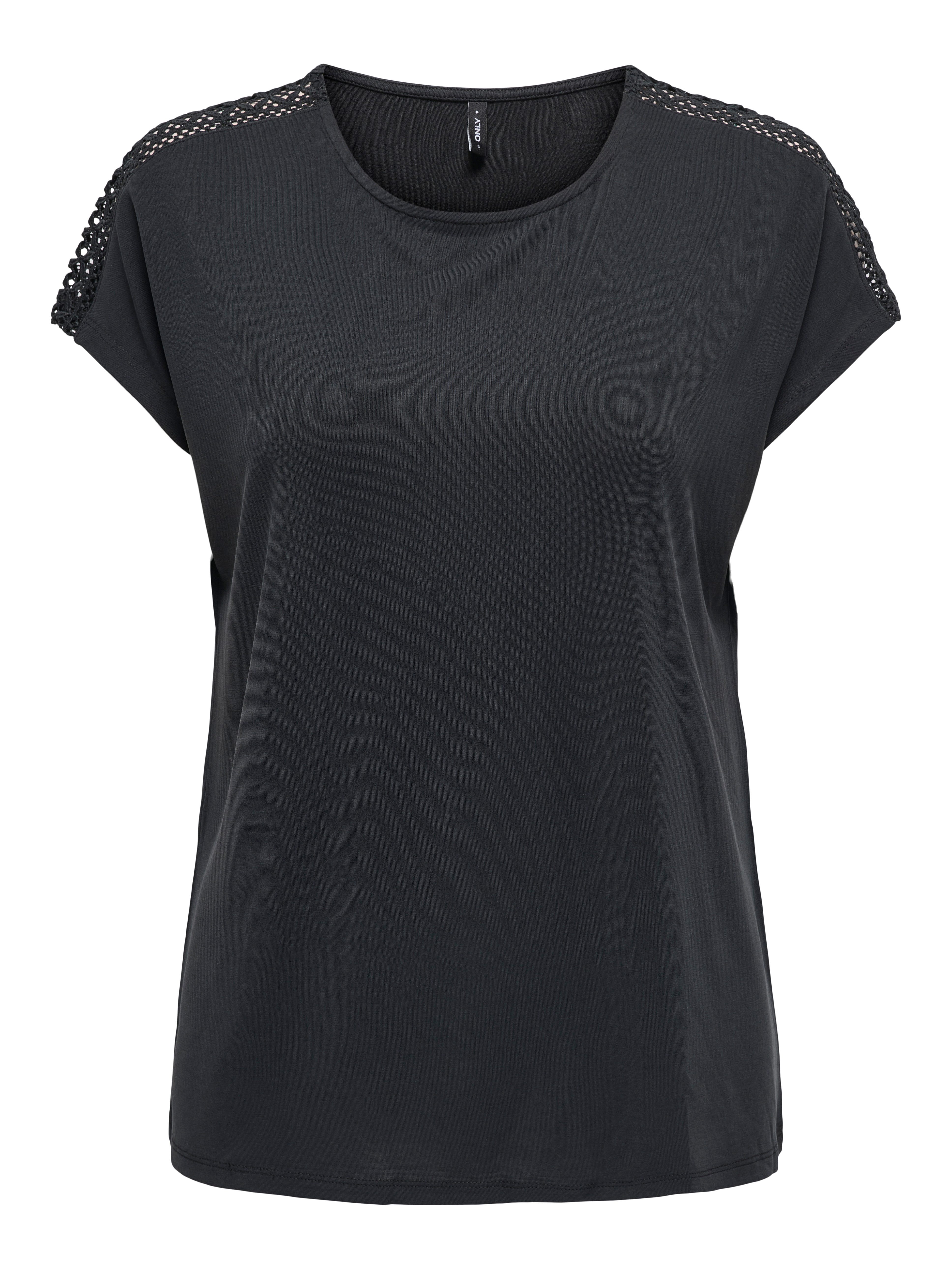 ONLY Kurzarmshirt ONLFREE LIFE CAPSLEEVE LACE günstig online kaufen