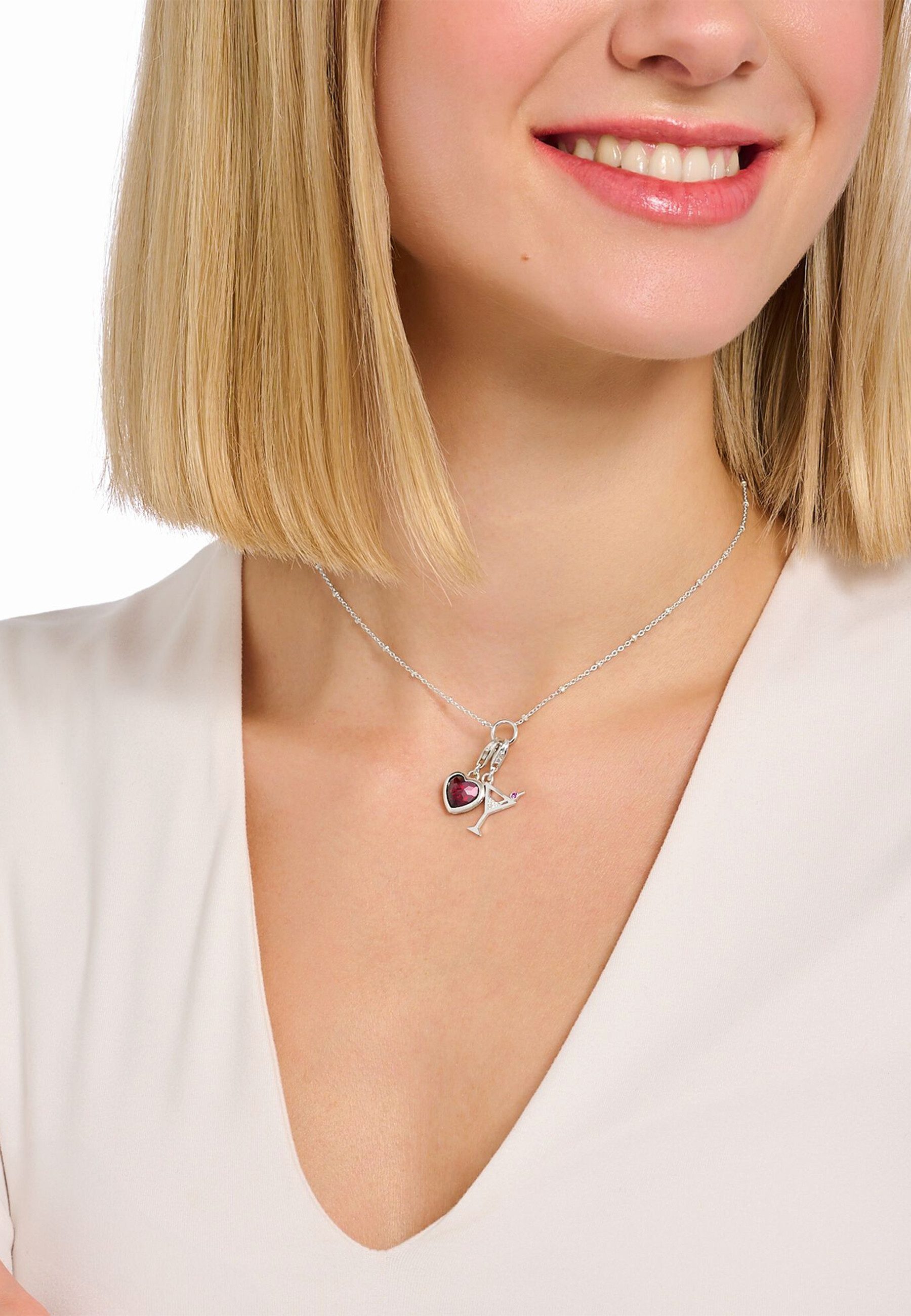 THOMAS SABO Kette mit Anhänger Charm-An...