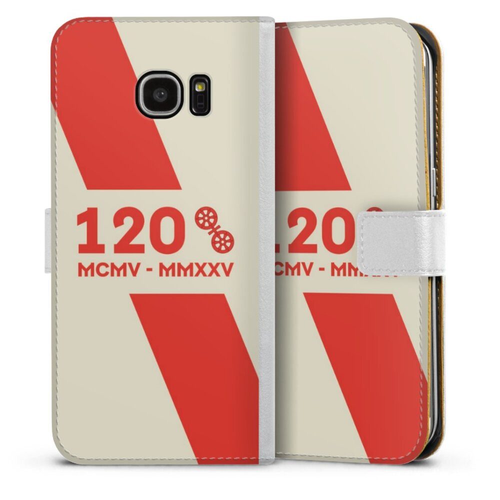 DeinDesign Handyhülle 1. FSV Mainz 05 E.V. 120 Jahre Bundesliga, Samsung Galaxy S7 Edge Hülle Handy Flip Case Wallet Cover