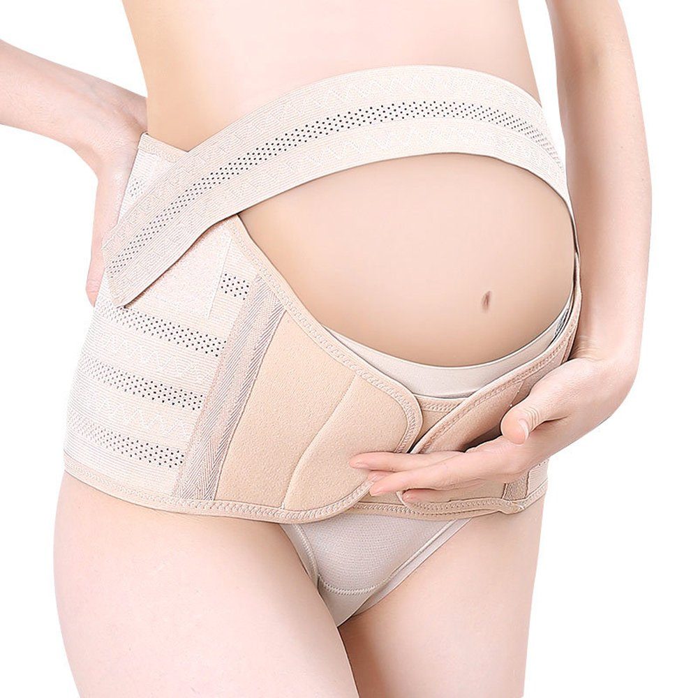 IVSO Bauchbänder 3 in 1 Postpartale Bauch Unterstützung Erholung Gürtel,  Postpartum Gürtel für Damen,Postnatal Bauchgurt nach Geburt,Rückbildungsgürtel  nach Geburt (Classic Ivory, One Size)
