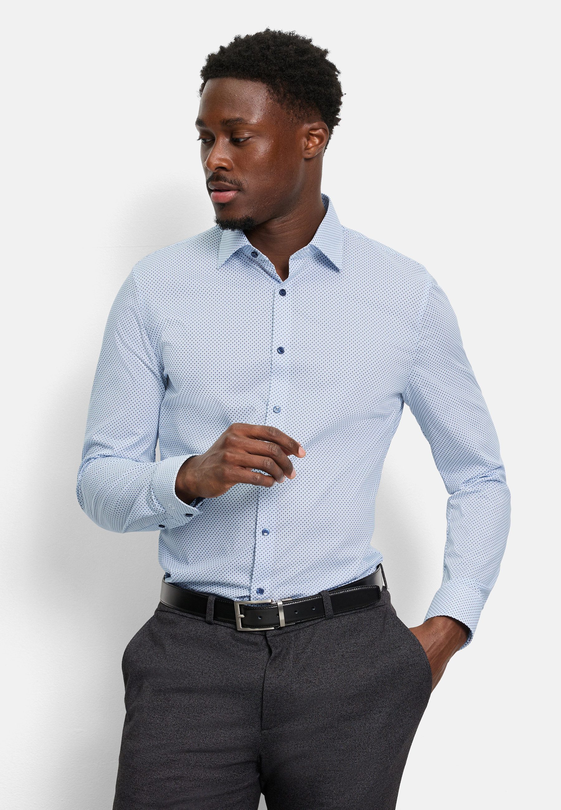 Businesshemd OLYMP No. Six, super slim, New York Kent mit extra langem Arm
