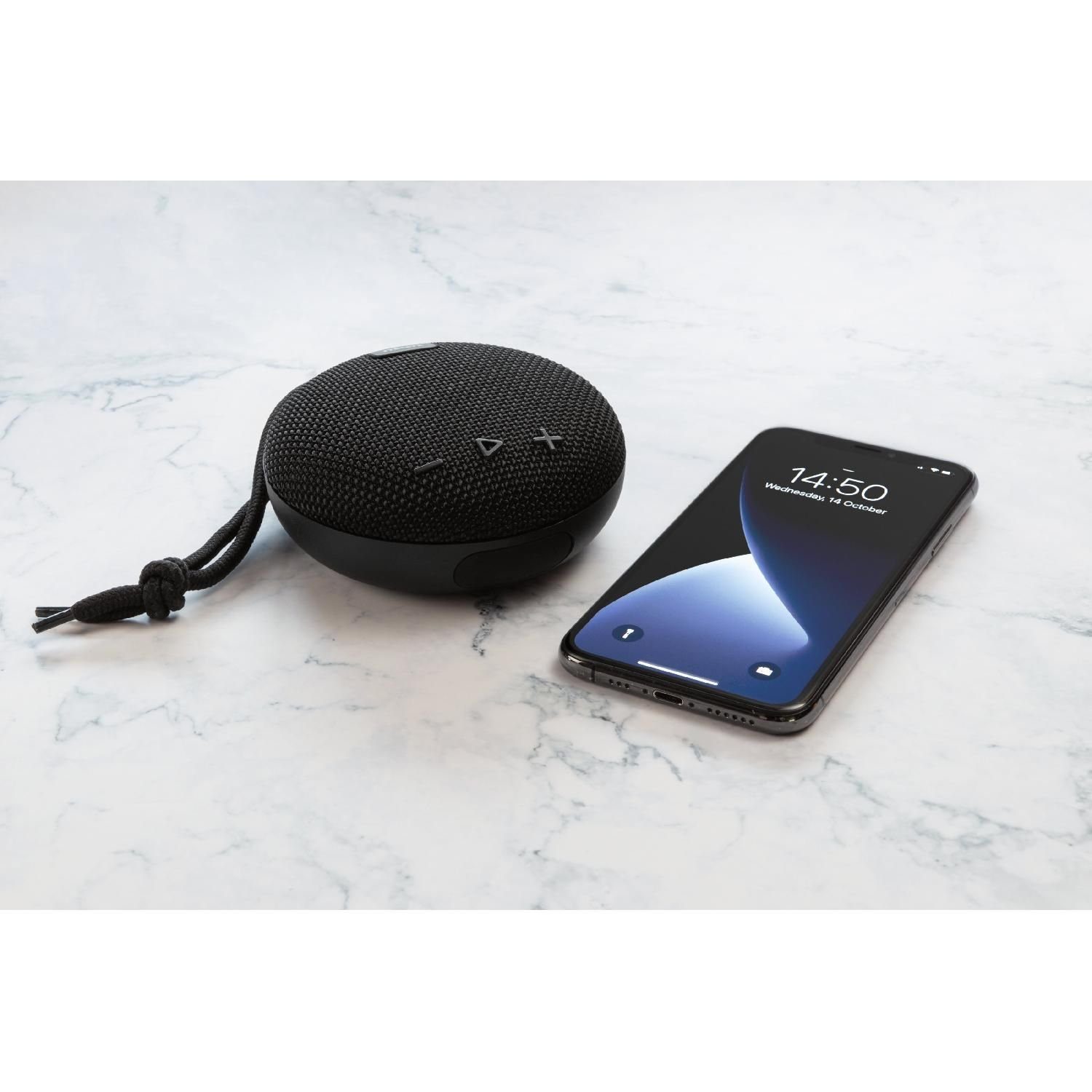 Lithium inkl. 5 (Bluetooth, und wasserdicht, Bluetooth schwarz 5 Herstellergarantie) Jahre 5W Bluetooth-Lautsprecher W, Kompakter Akku mit STREETZ TWS Speaker Subwoofer, Hochtöner, IPX7
