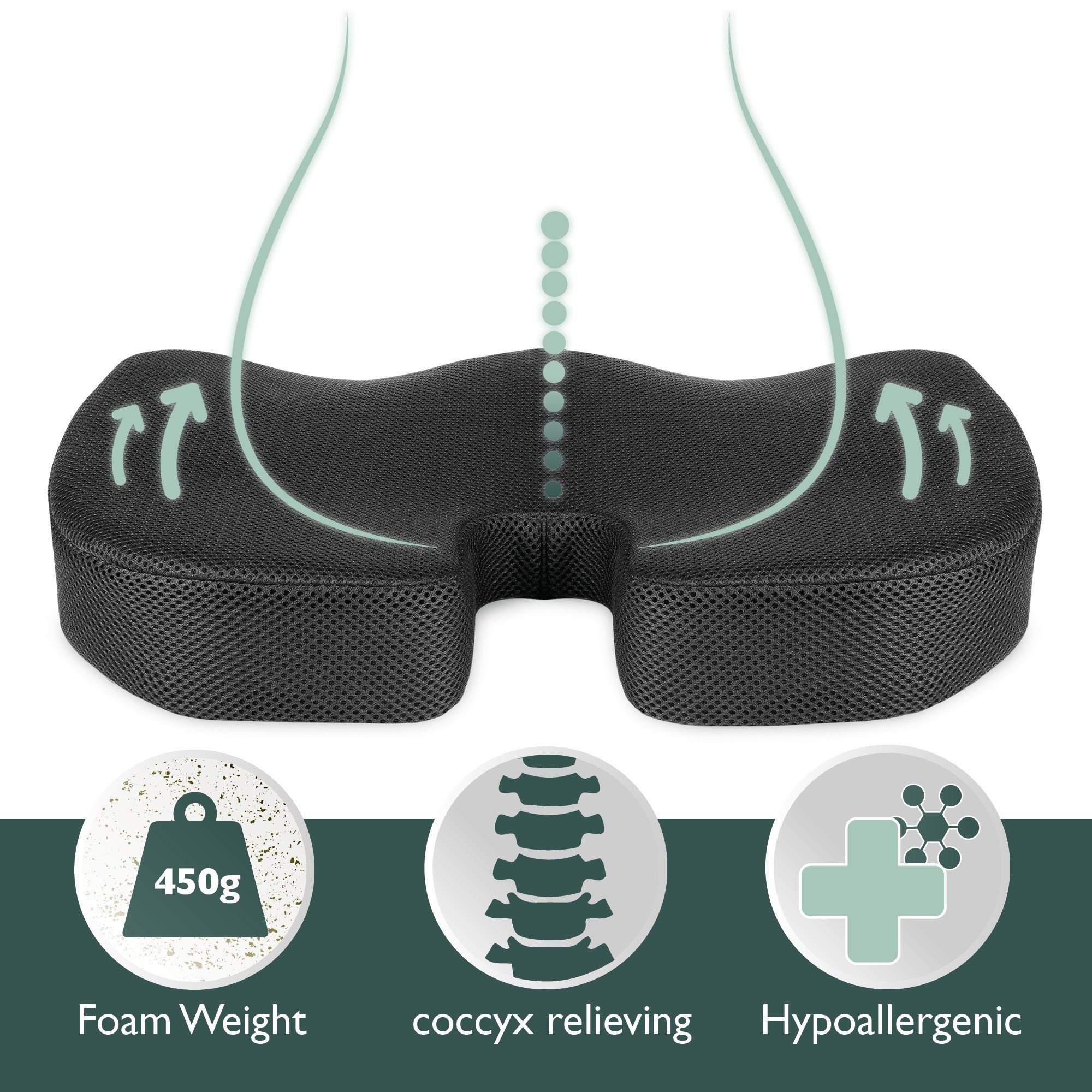 Beautissu Sitzkissen BeauErgo FS, ergonomische Sitzerhöhung günstig online kaufen