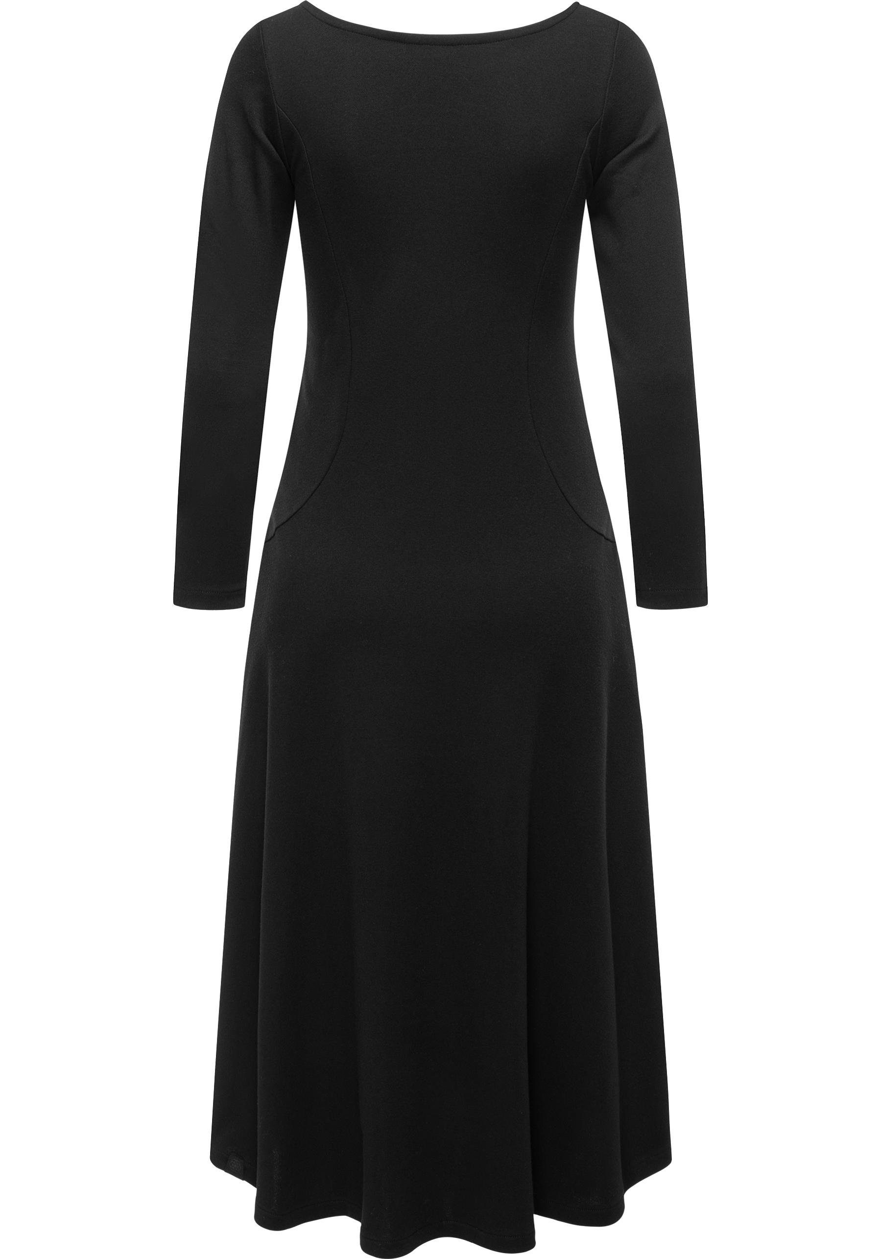 Ragwear A-Linien-Kleid Appero Long Stylisches Langarm-Kleid für den Winter