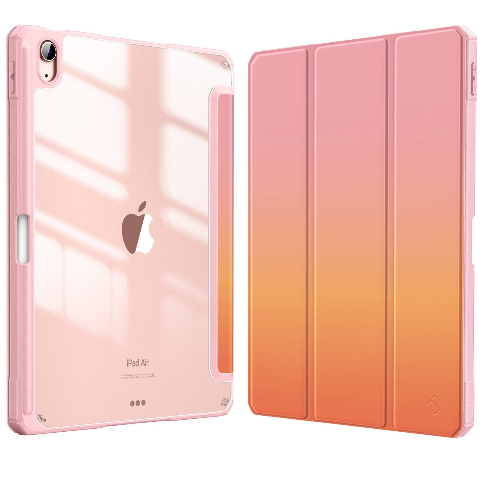 Fintie Tablet-Hülle für iPad Air 11'' M4/M3/M2(2026/2025/2024), iPad Air 5/4 Gen 2022/2020 10.9 Zoll, mit Stifthalter, Hülle mit transparenter Hartschale auf der Rückseite