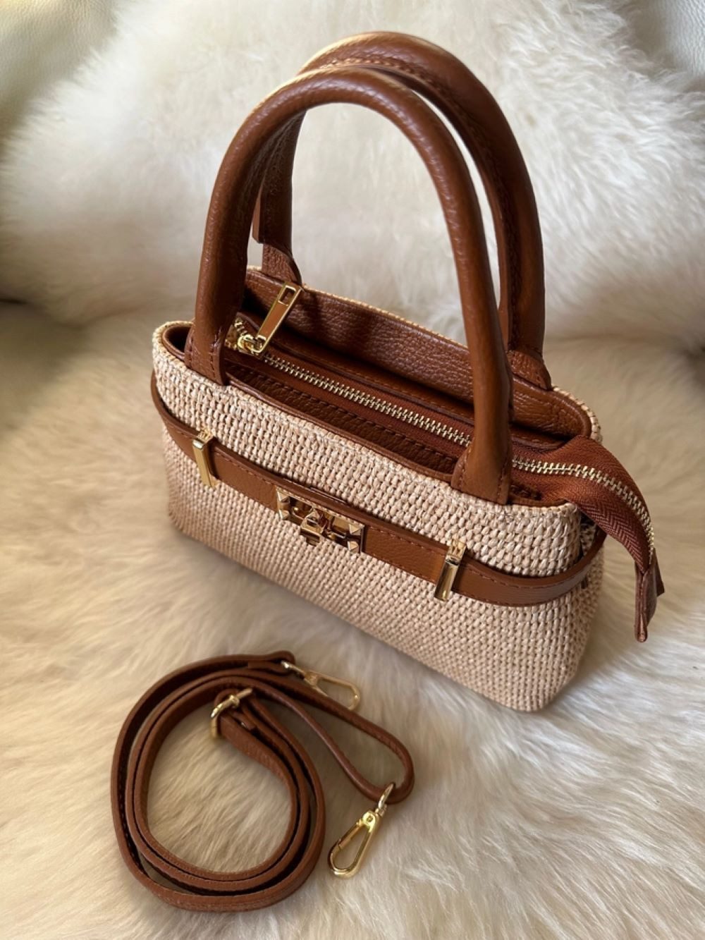 Goodman Design Schultertasche Italienische Handtasche aus Echtleder und Raf günstig online kaufen