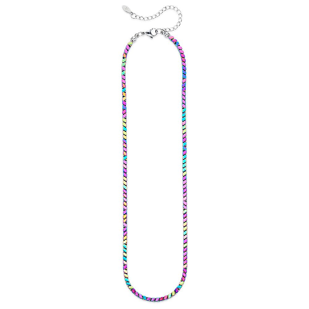 Bruno Banani Edelstahlkette Schmuck Geschenk Steinkette mit farbigem Hämatit, mit Hämatit
