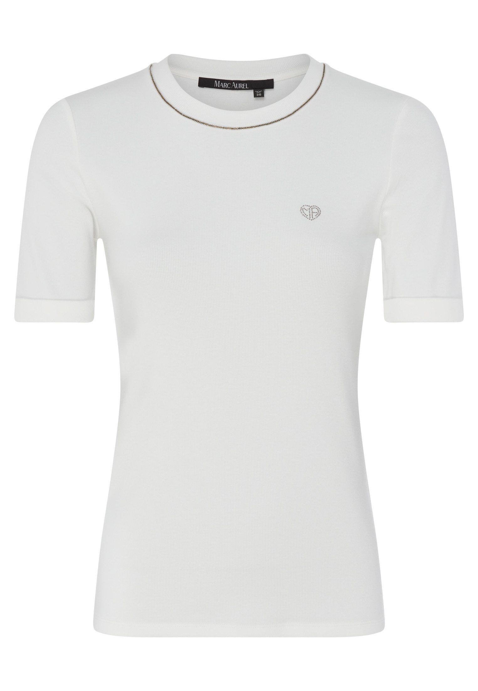 MARC AUREL T-Shirt mit Schmuckketten-Detail
