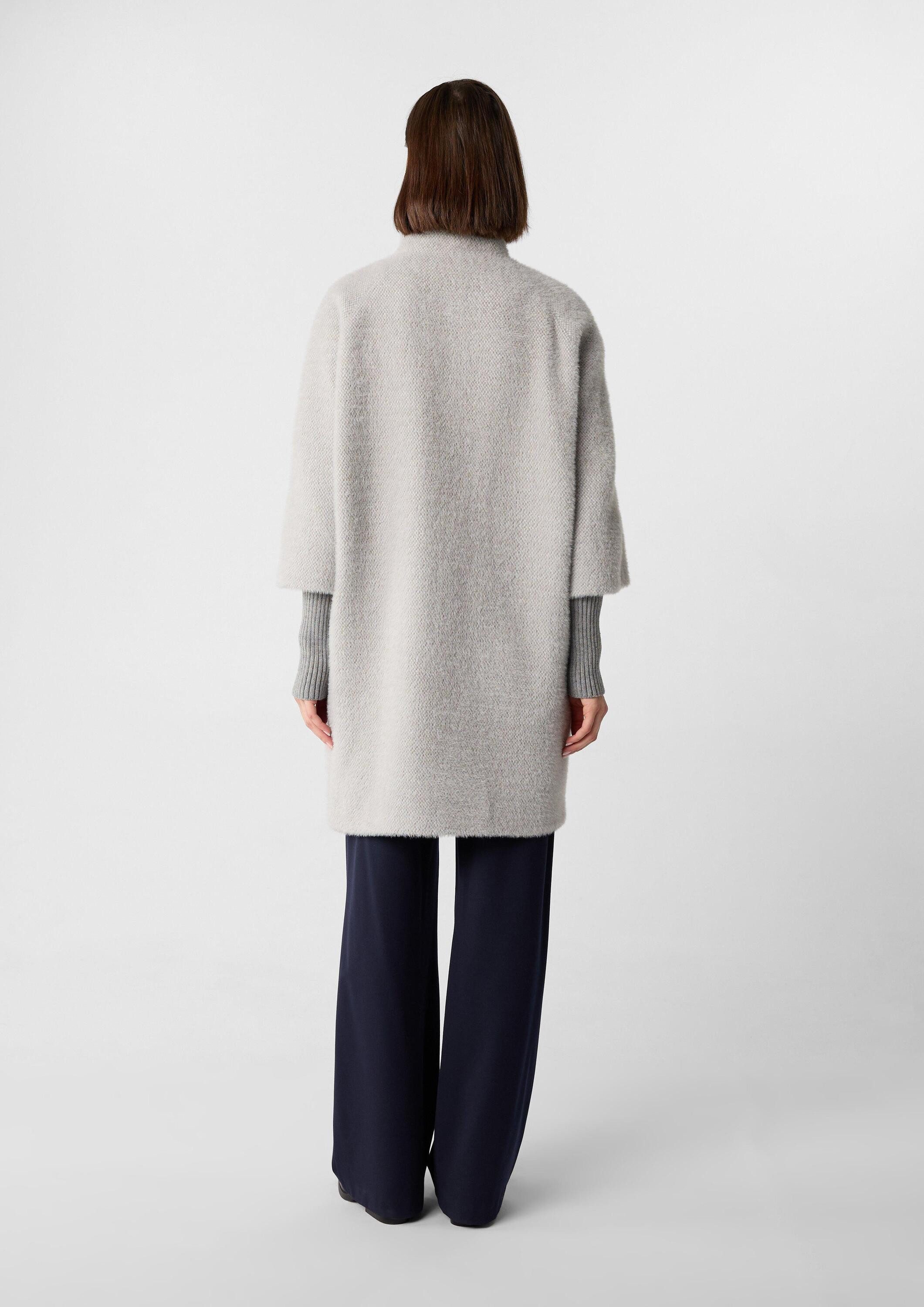 comma Funktionsmantel Outdoor-Mantel Langfloriger weicher Mantel im Cape-Stil