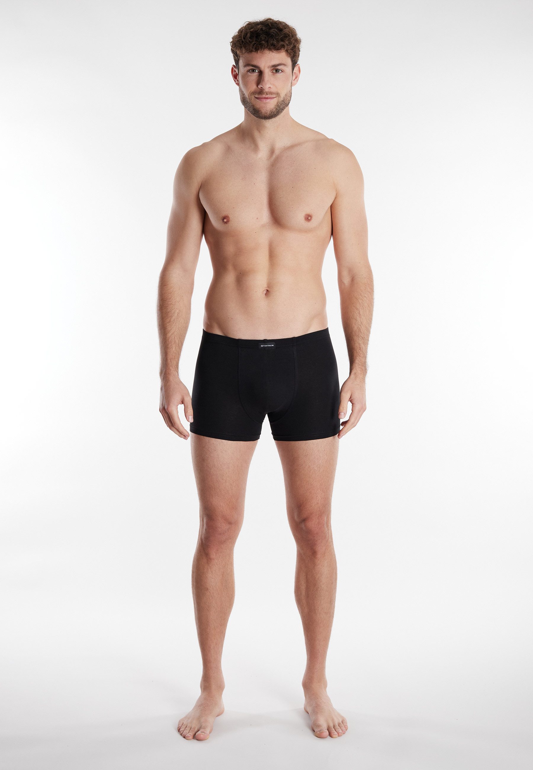 TOM TAILOR Boxershorts Texas (Packung, 4er Pack) bequem, basic, eng, atmungsaktiv, mit Logo, breiter Bund, Baumwollmix